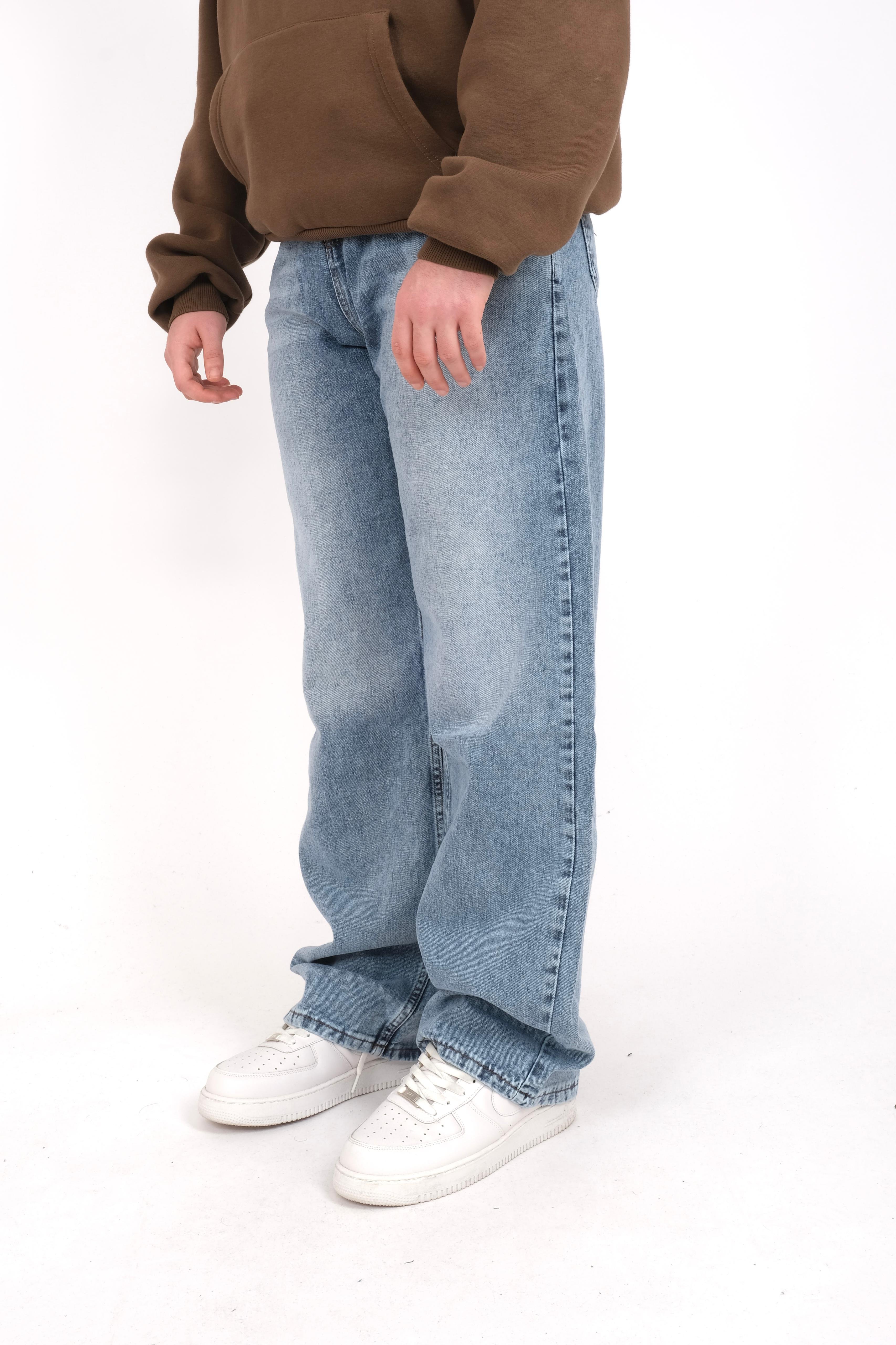 Light Blue Washed Baggy Jeans