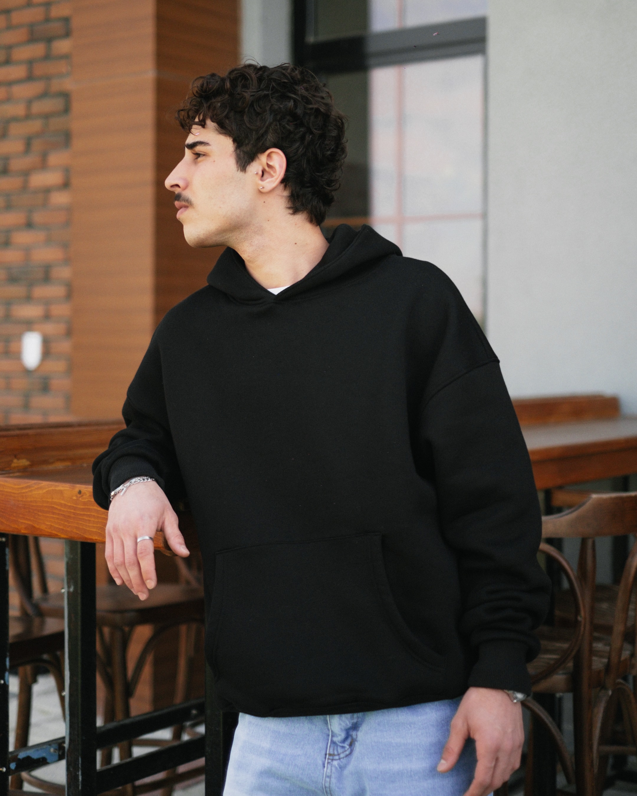 Basic Oversize Hoodie - Black