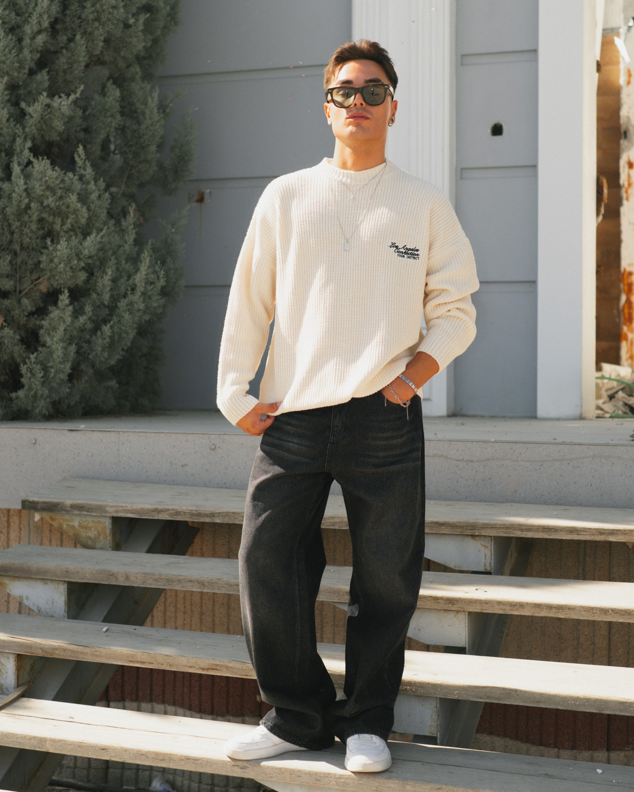 Black Washed Baggy Jeans 