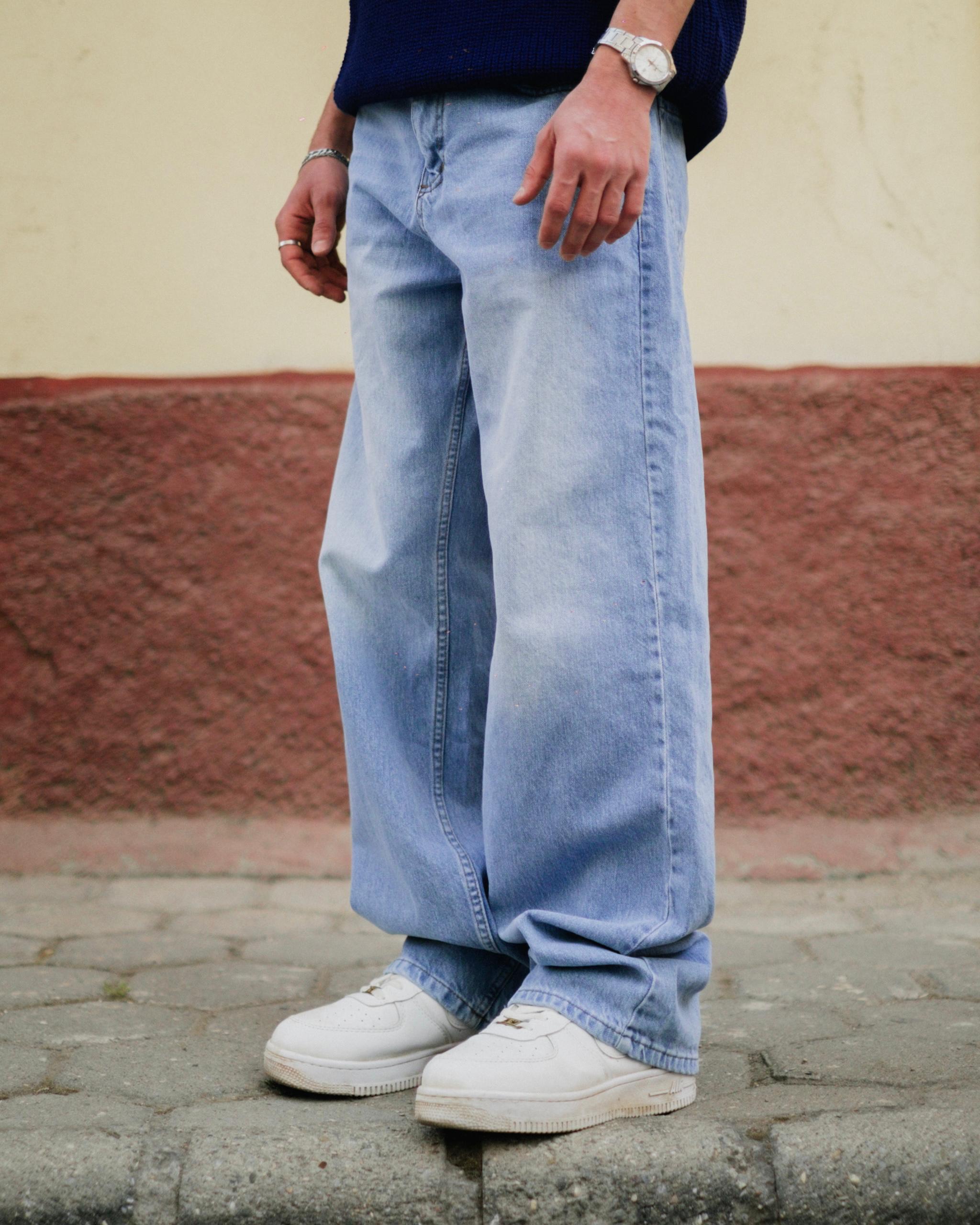 Baggy Jeans in Blue washed