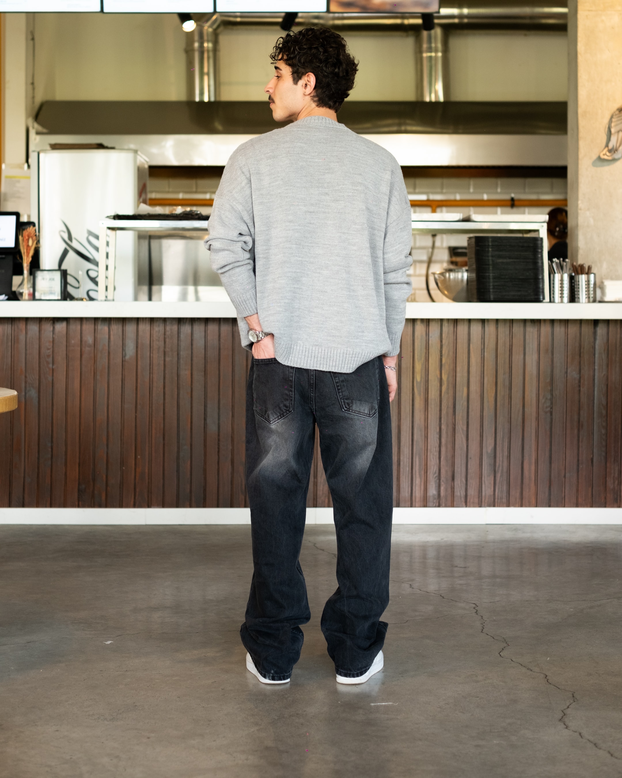 Gri Basic Oversize Triko
