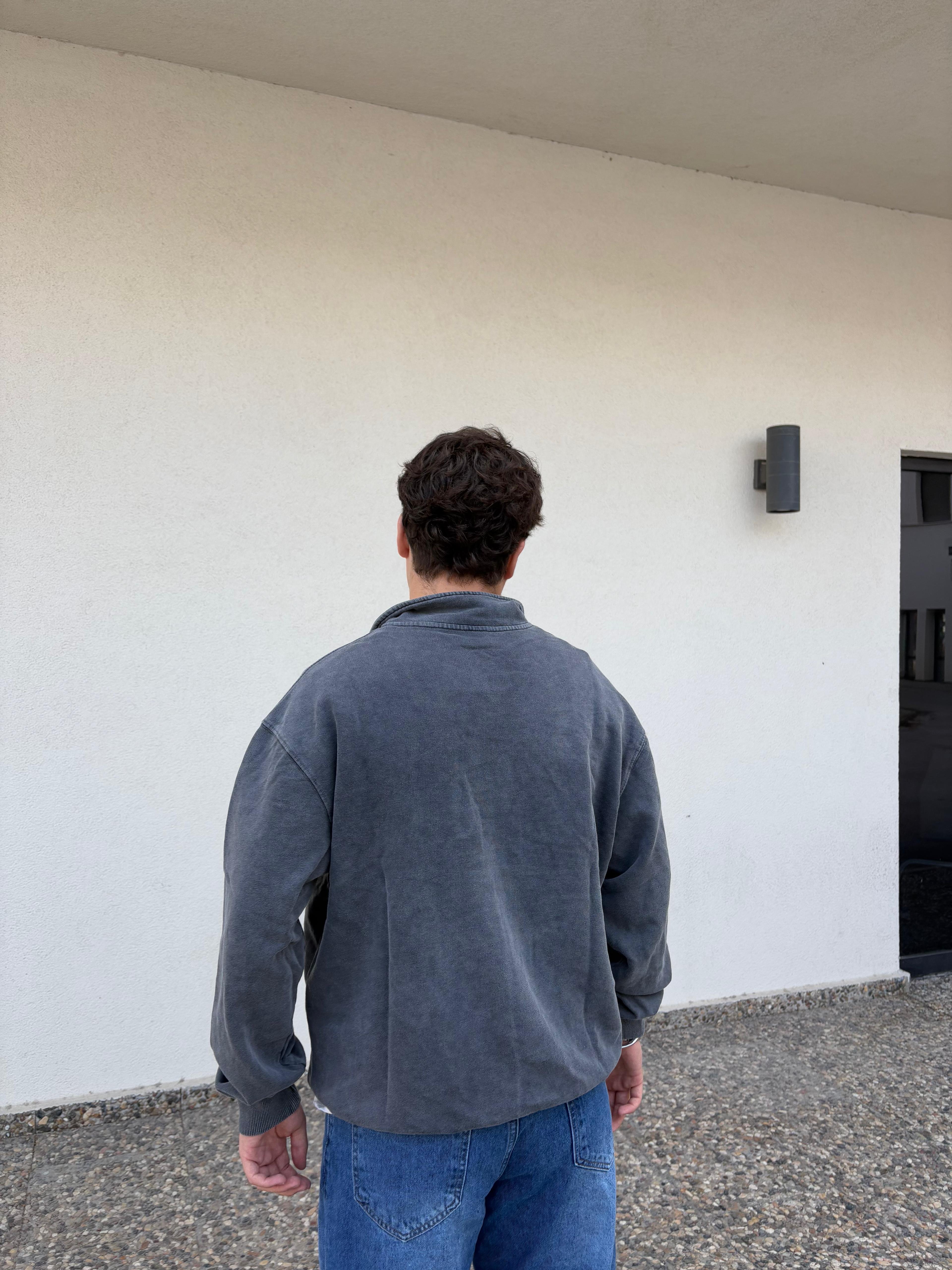 Quarter Zip Washed Sweatshirt