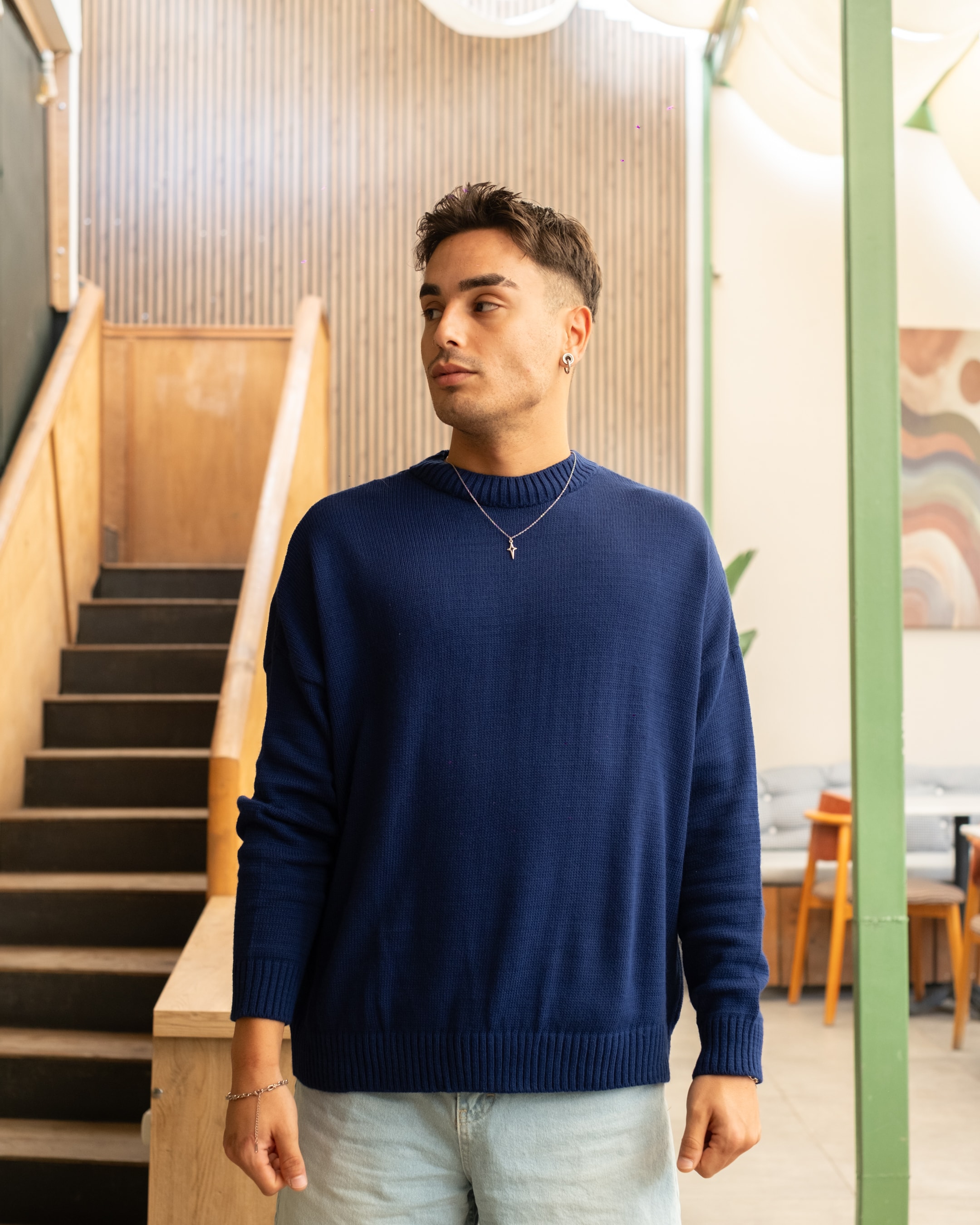 İndigo Basic Oversize Triko