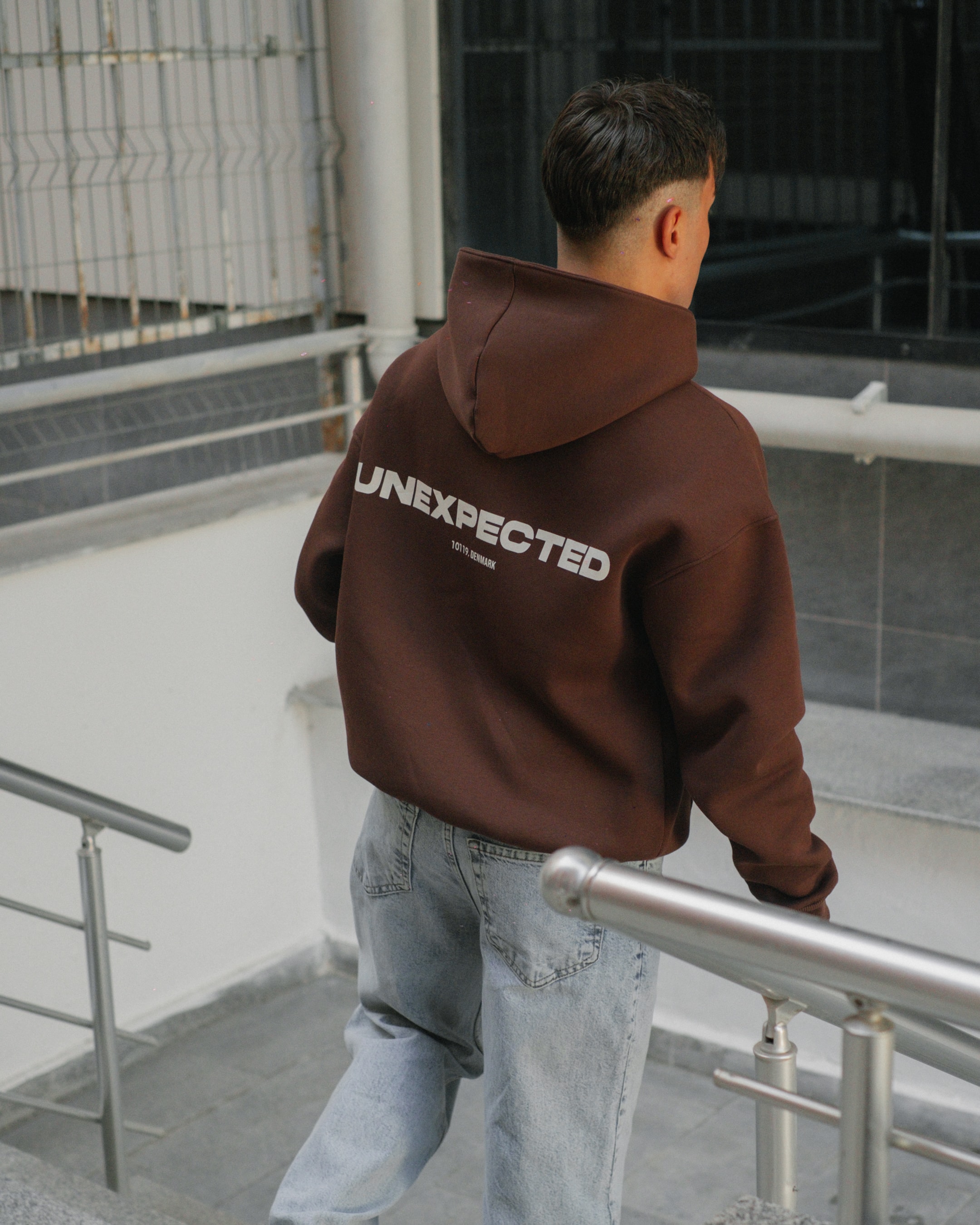 Unexpected Oversize Premium Hoodie - kahve