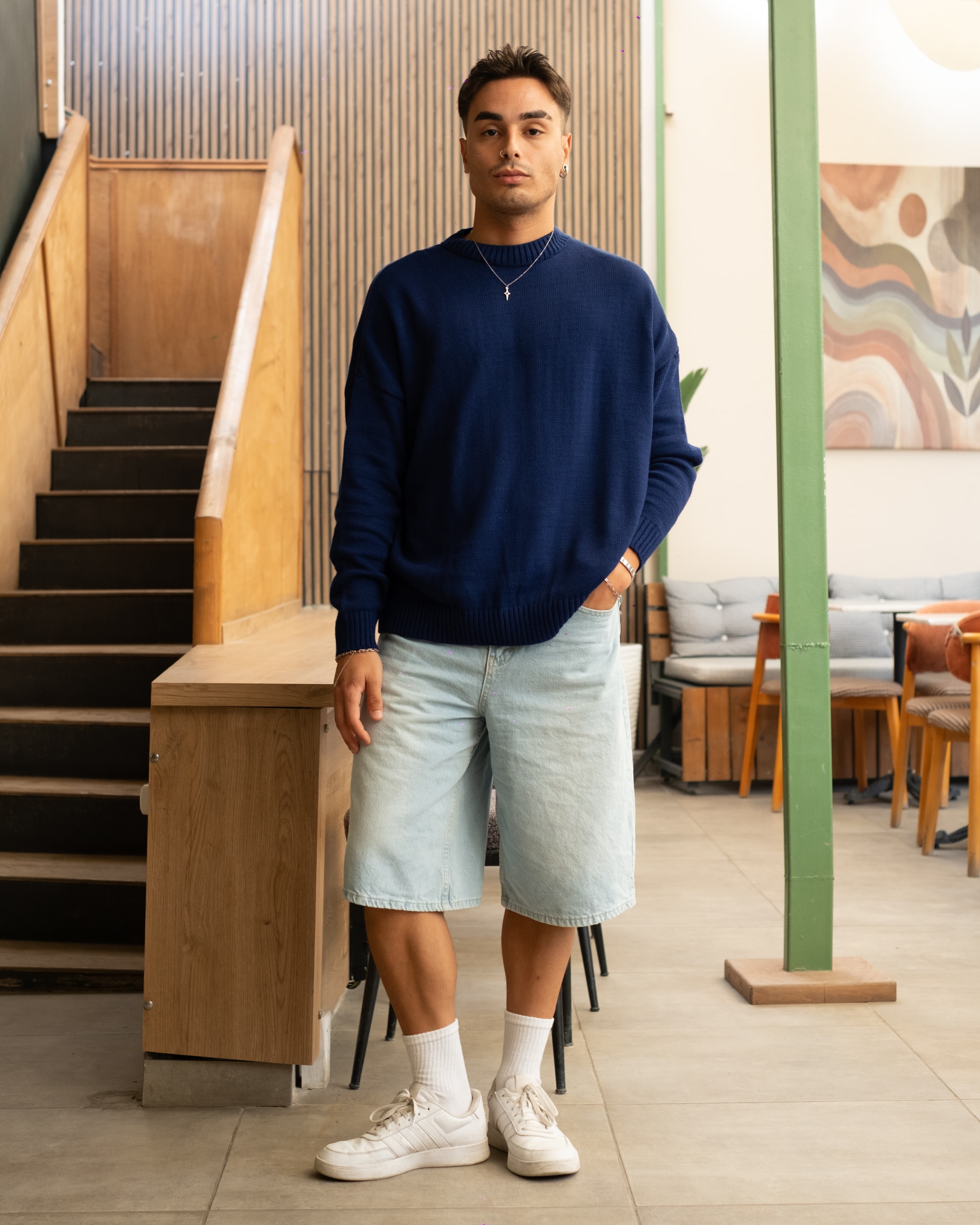 İndigo Basic Oversize Triko