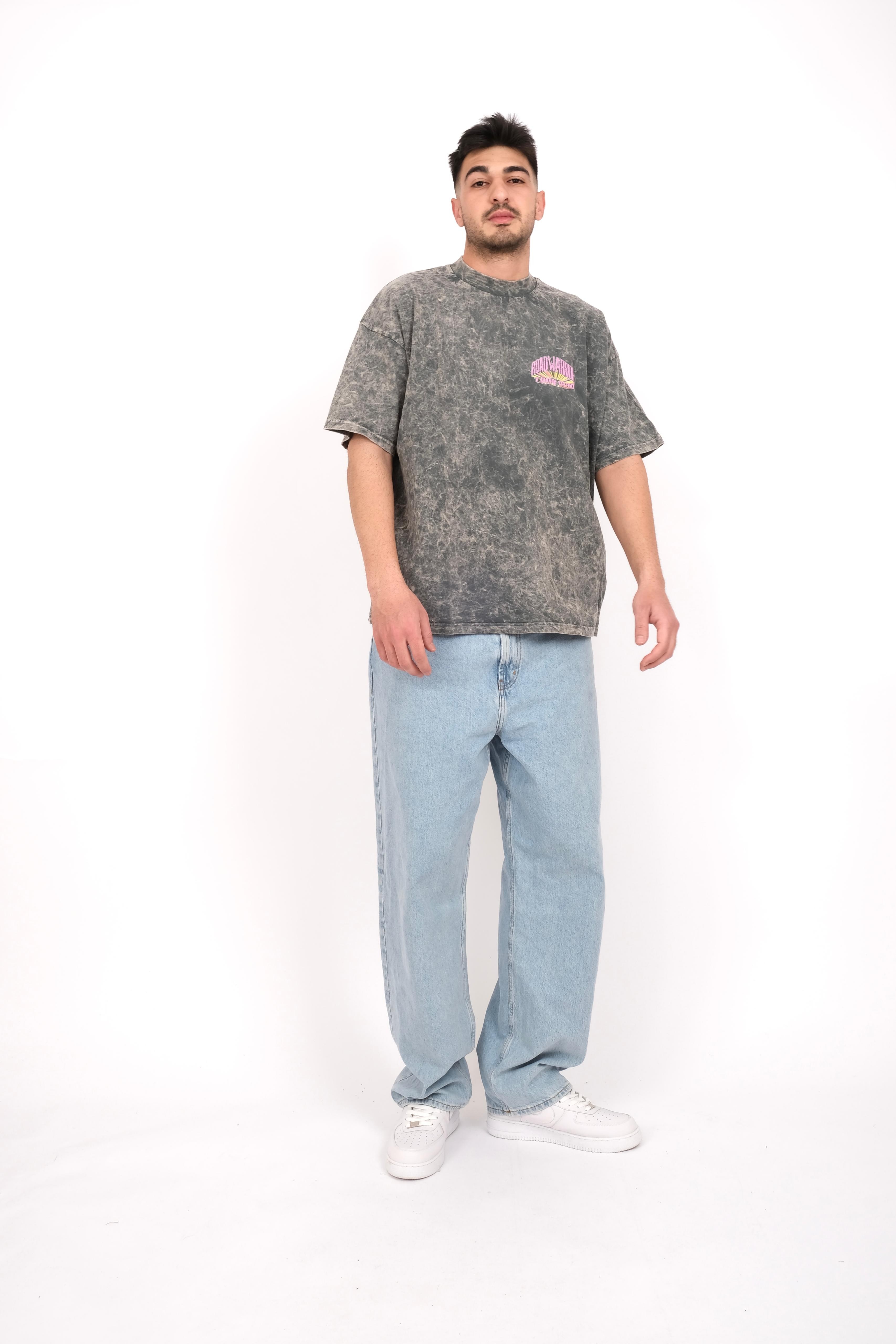 Printed Washed Oversize T-shirt