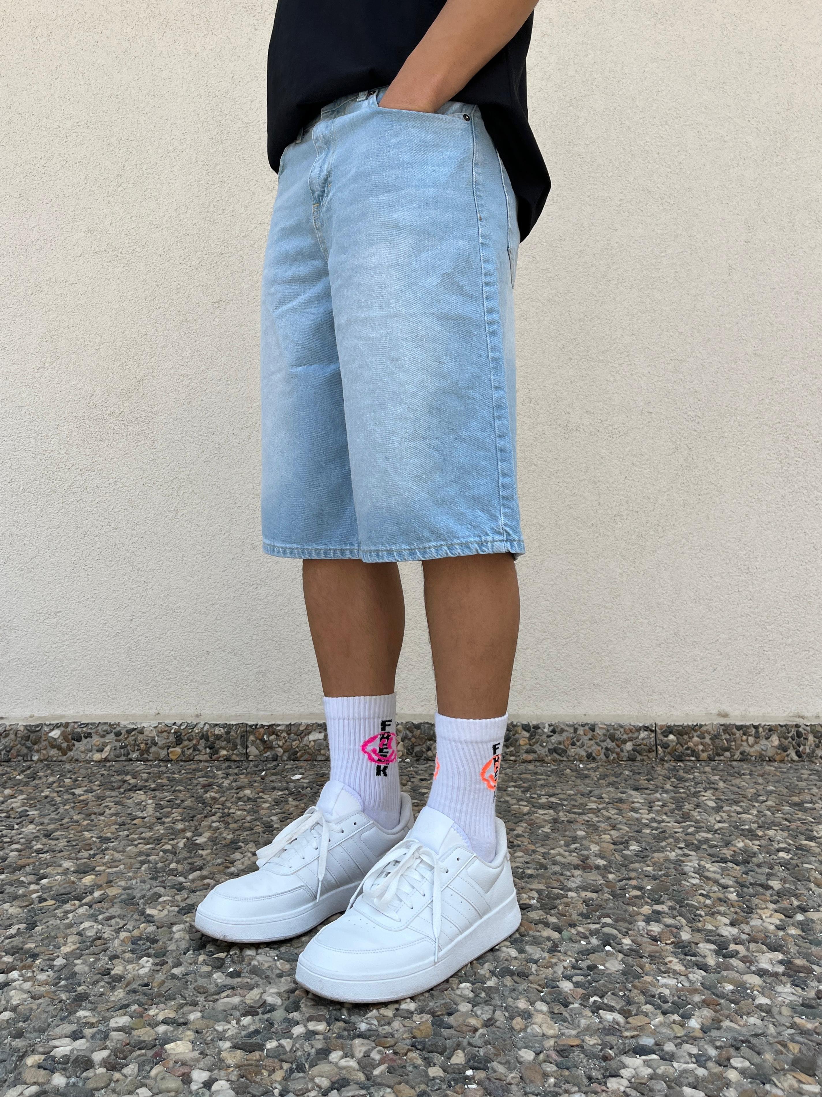 Light Blue Baggy Unisex Short