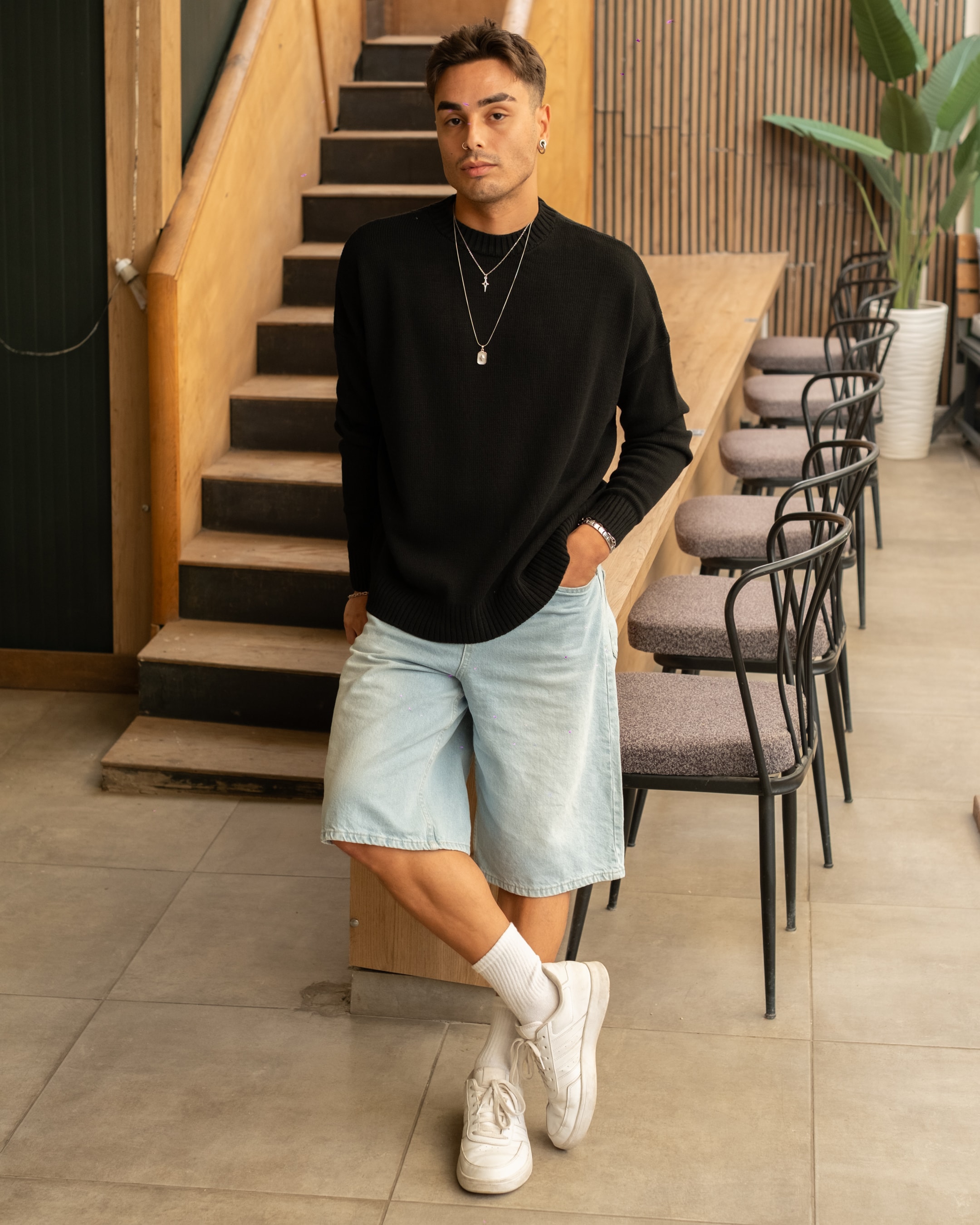 Basic Oversize Triko -Siyah