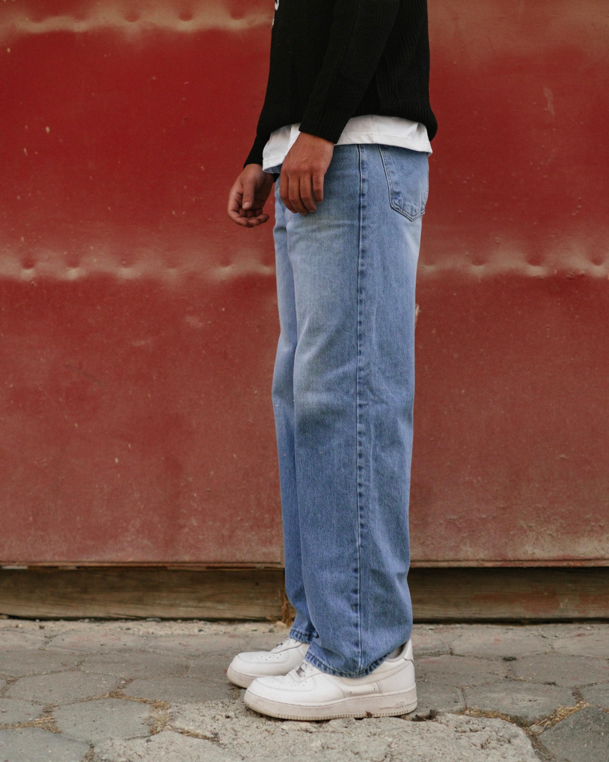 Baggy Jeans in Blue washed