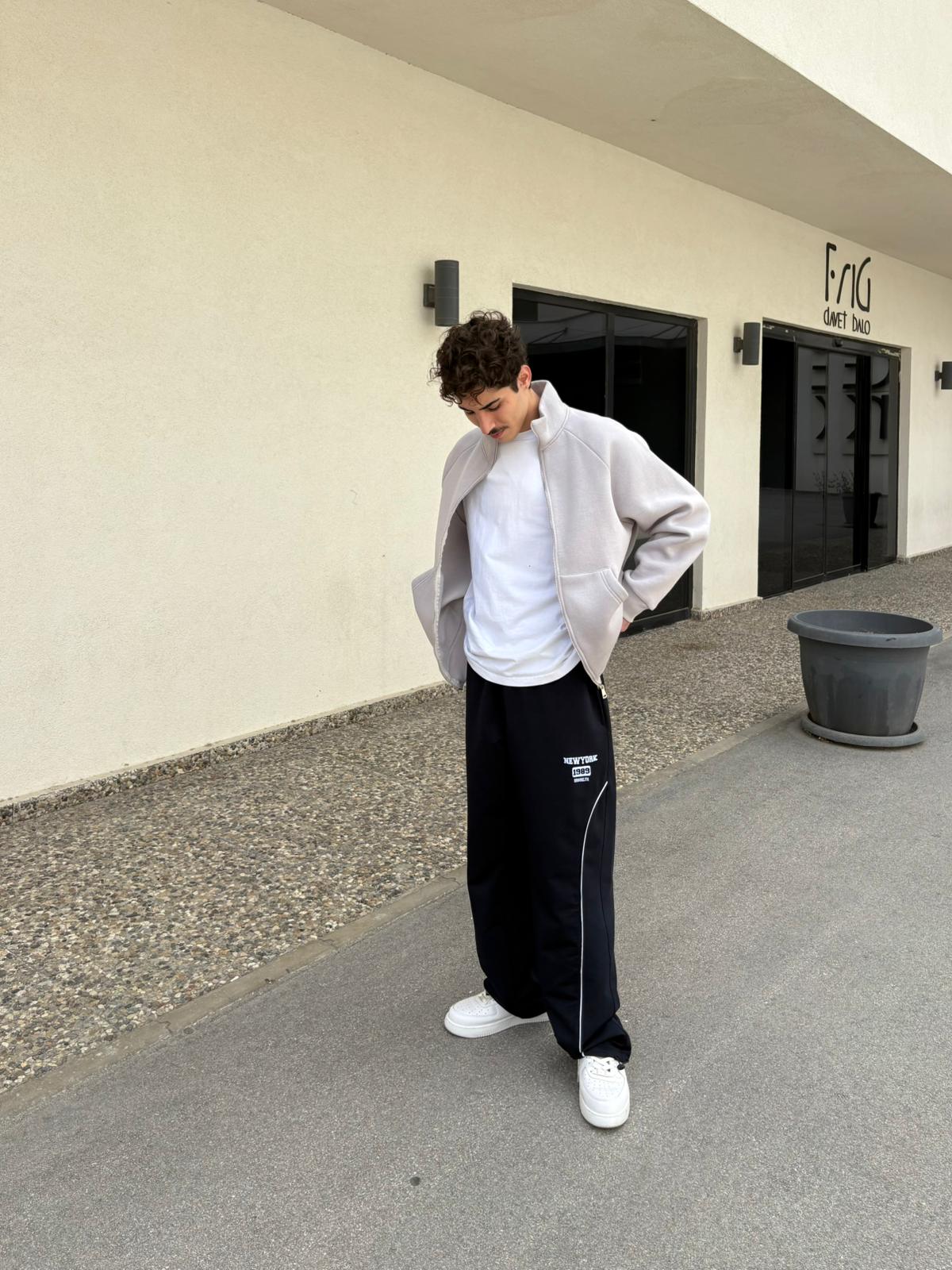 Oversize Full Zip Reglan Sweatshirt