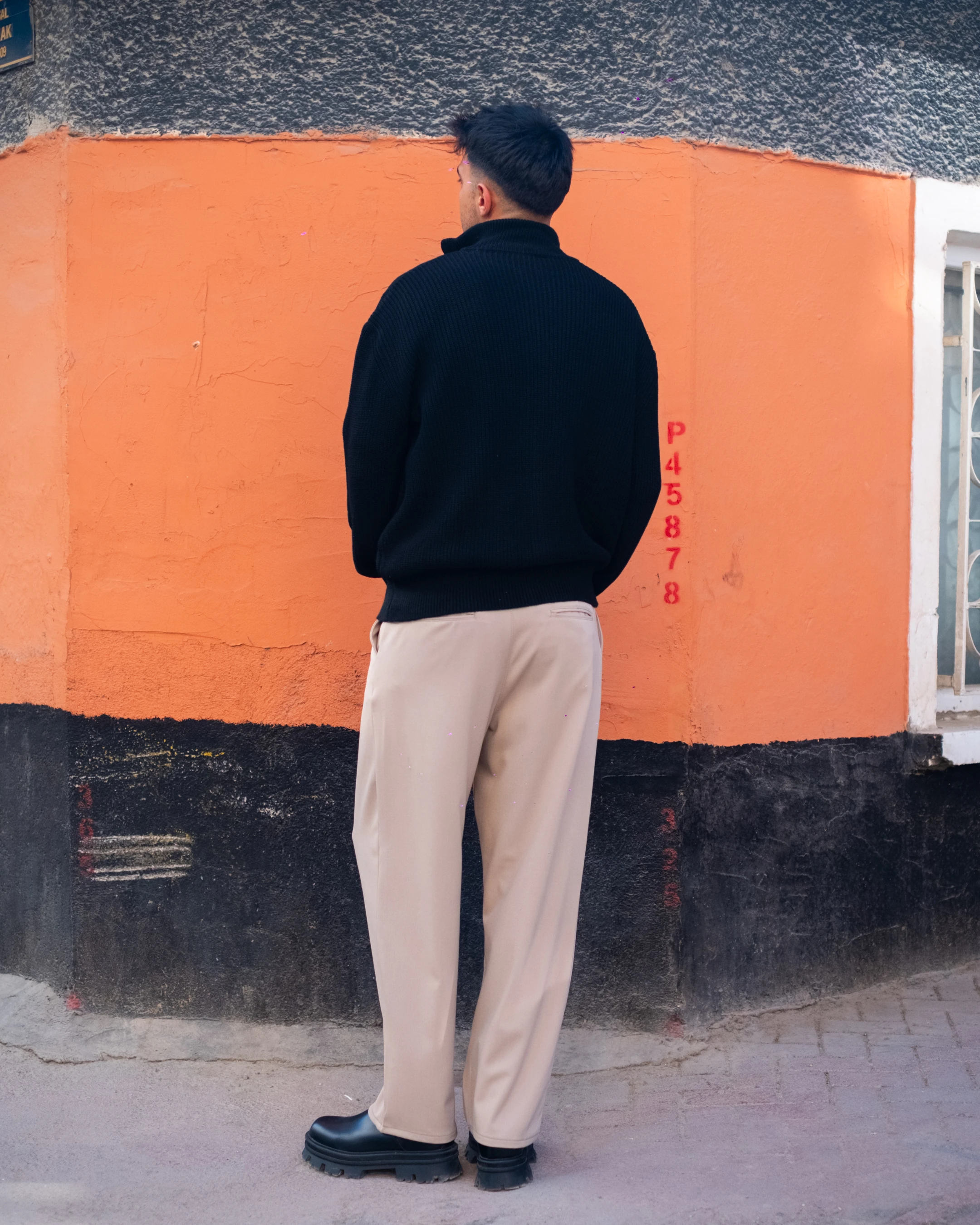 Bej Baggy Kumaş Pantolon Kışlık