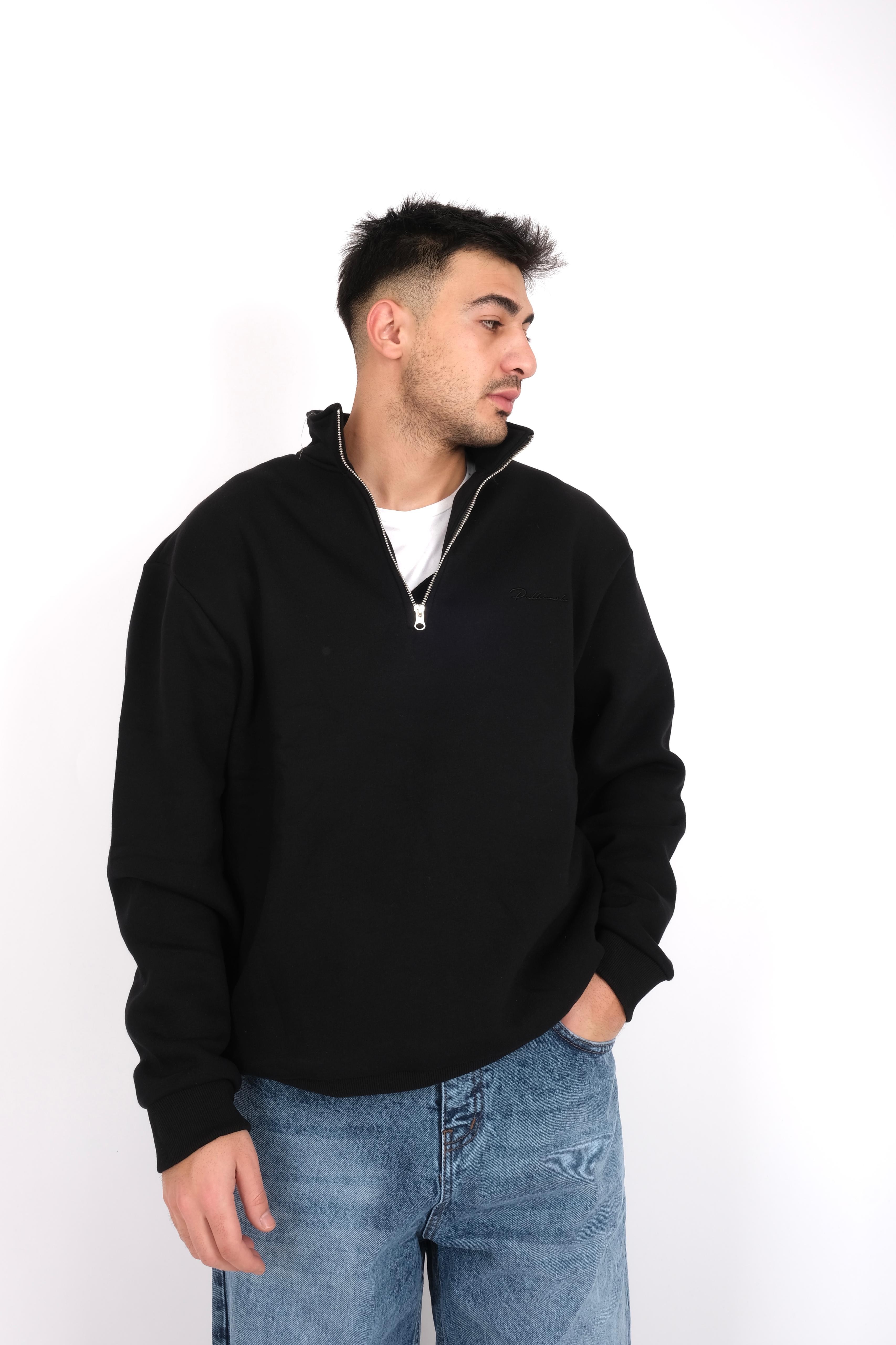 Quarter Zip Oversize Sweatshirt