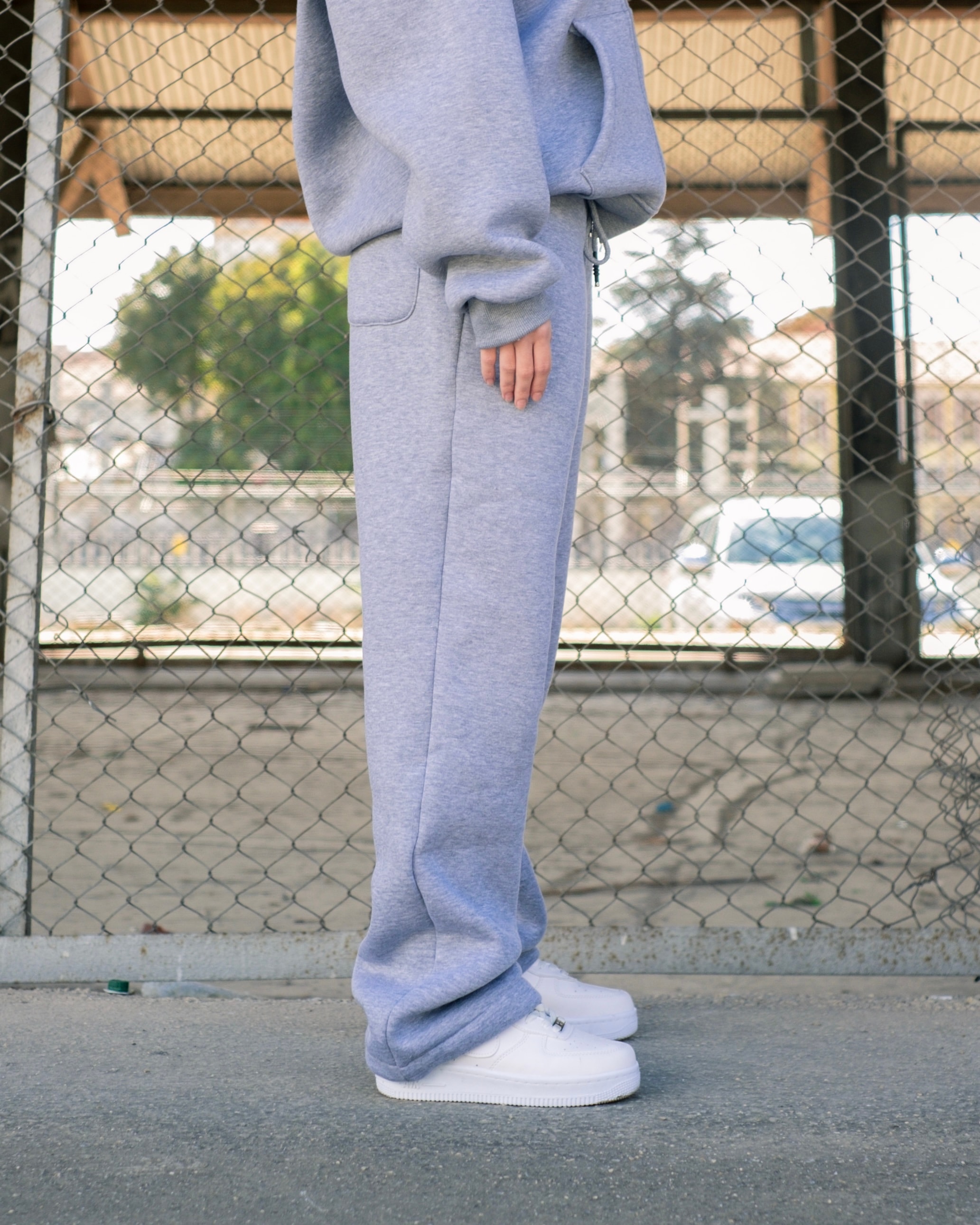 LUTE Gri Premium Baggy Eşofman Altı 