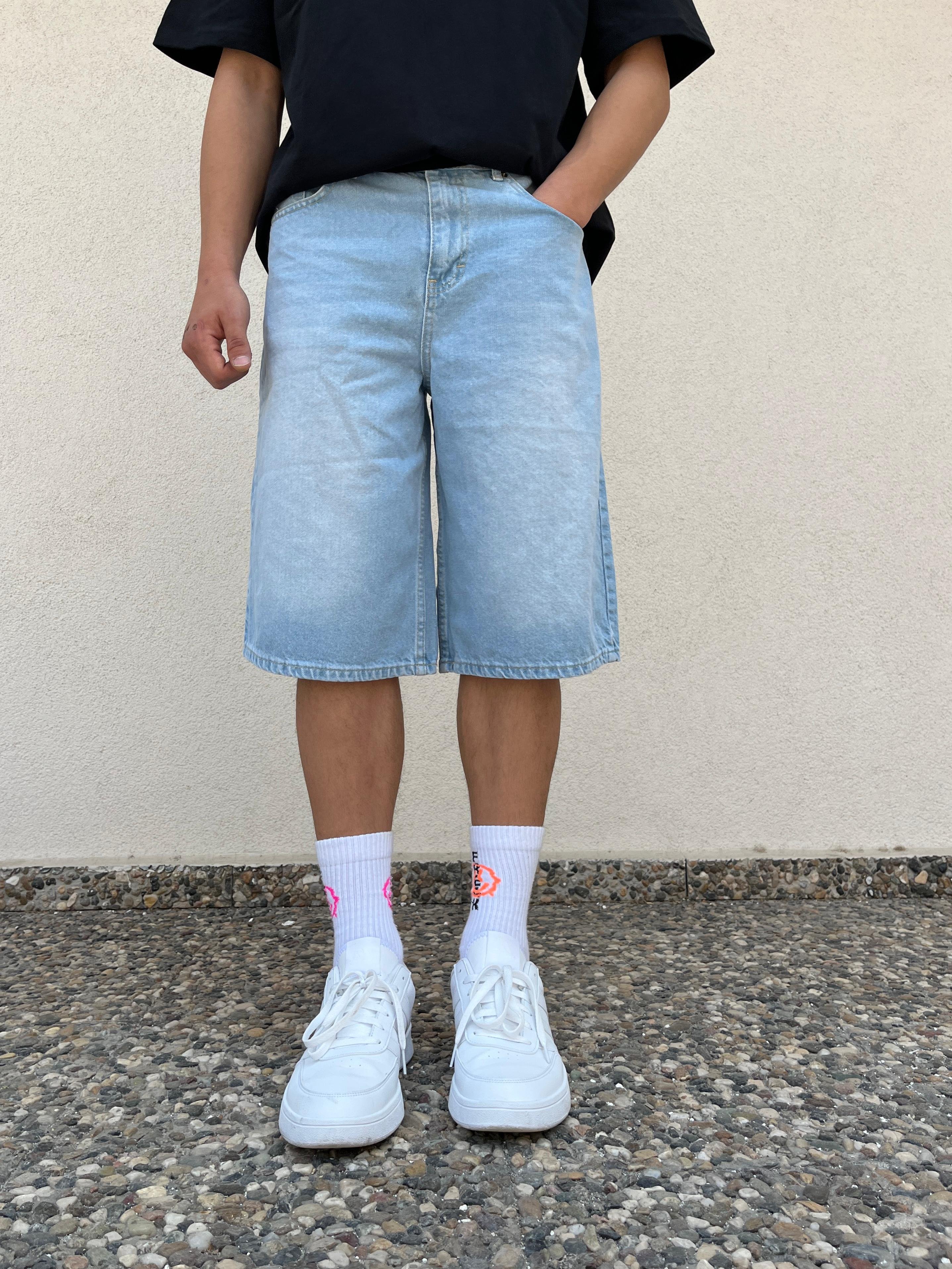 Light Blue Baggy Unisex Short