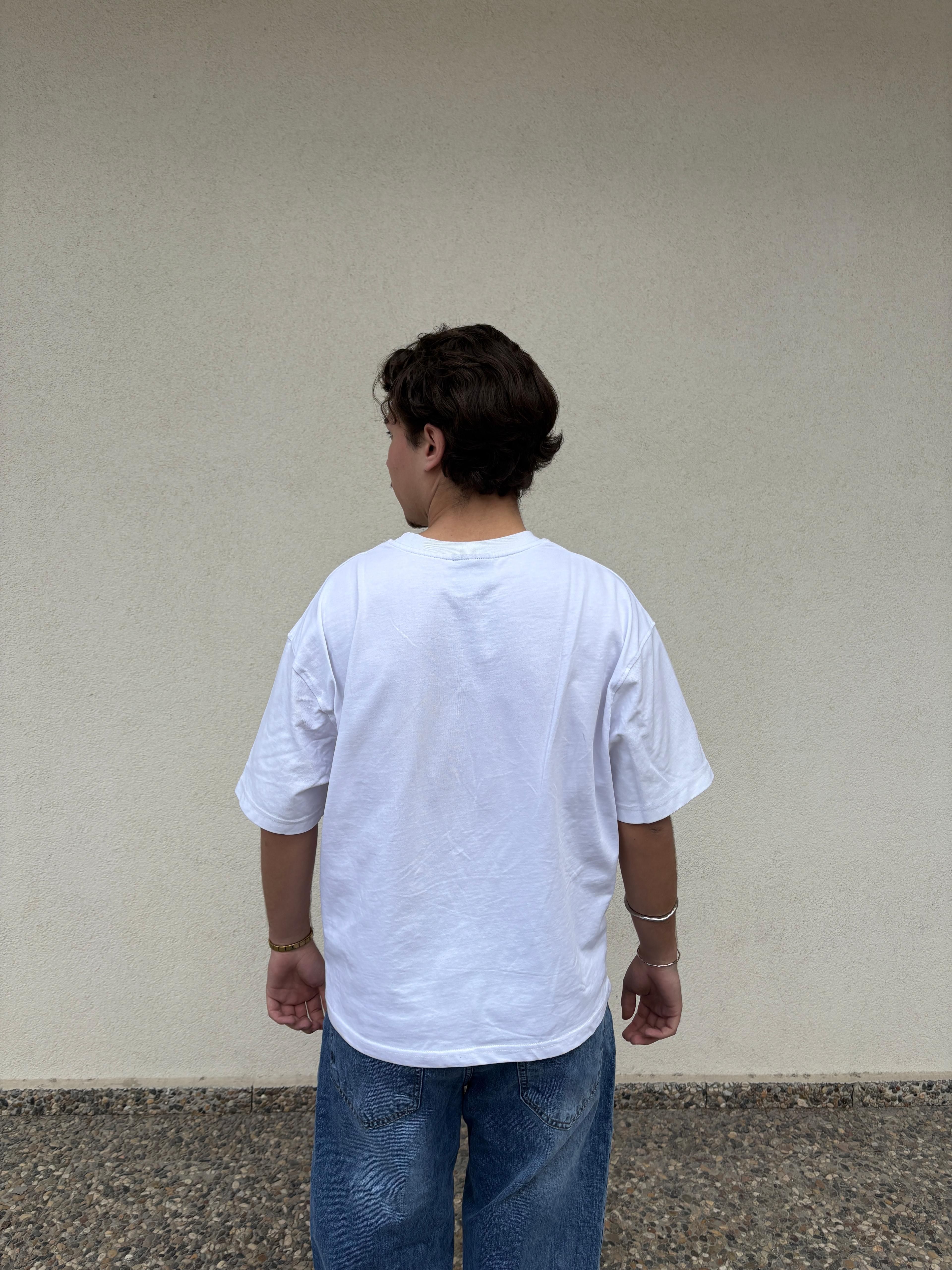 White Basic Heavyweight Basic T-Shirt