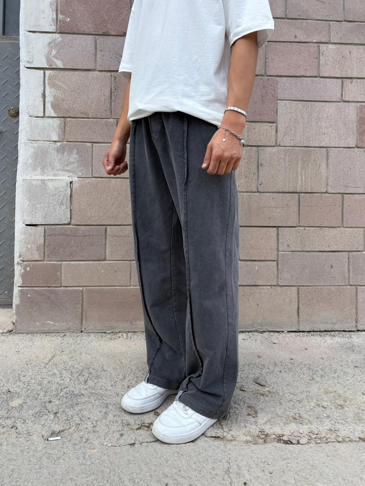 Dark Washed Baggy Sweatpants