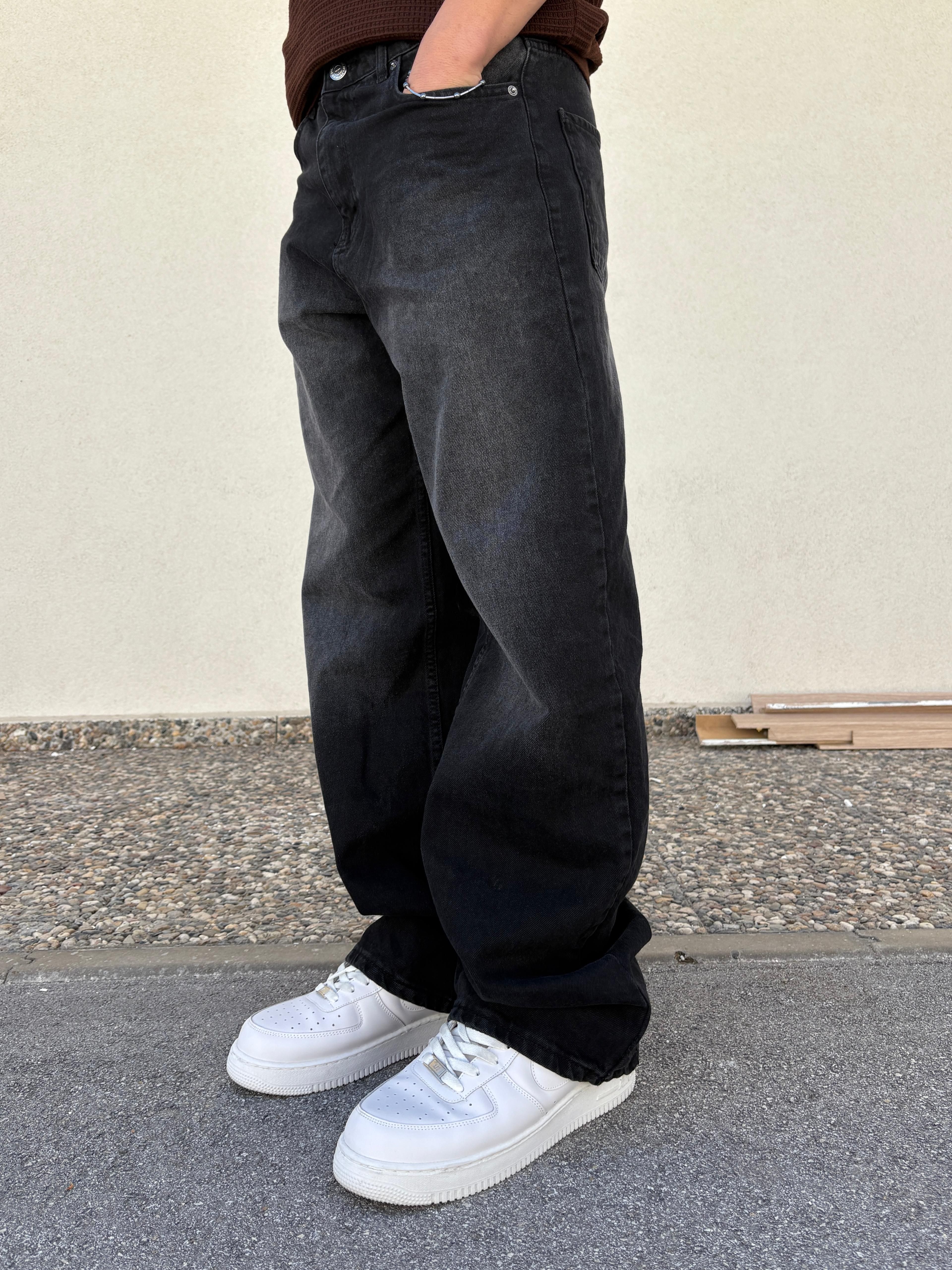 Black Baggy Jeans - Washed Black