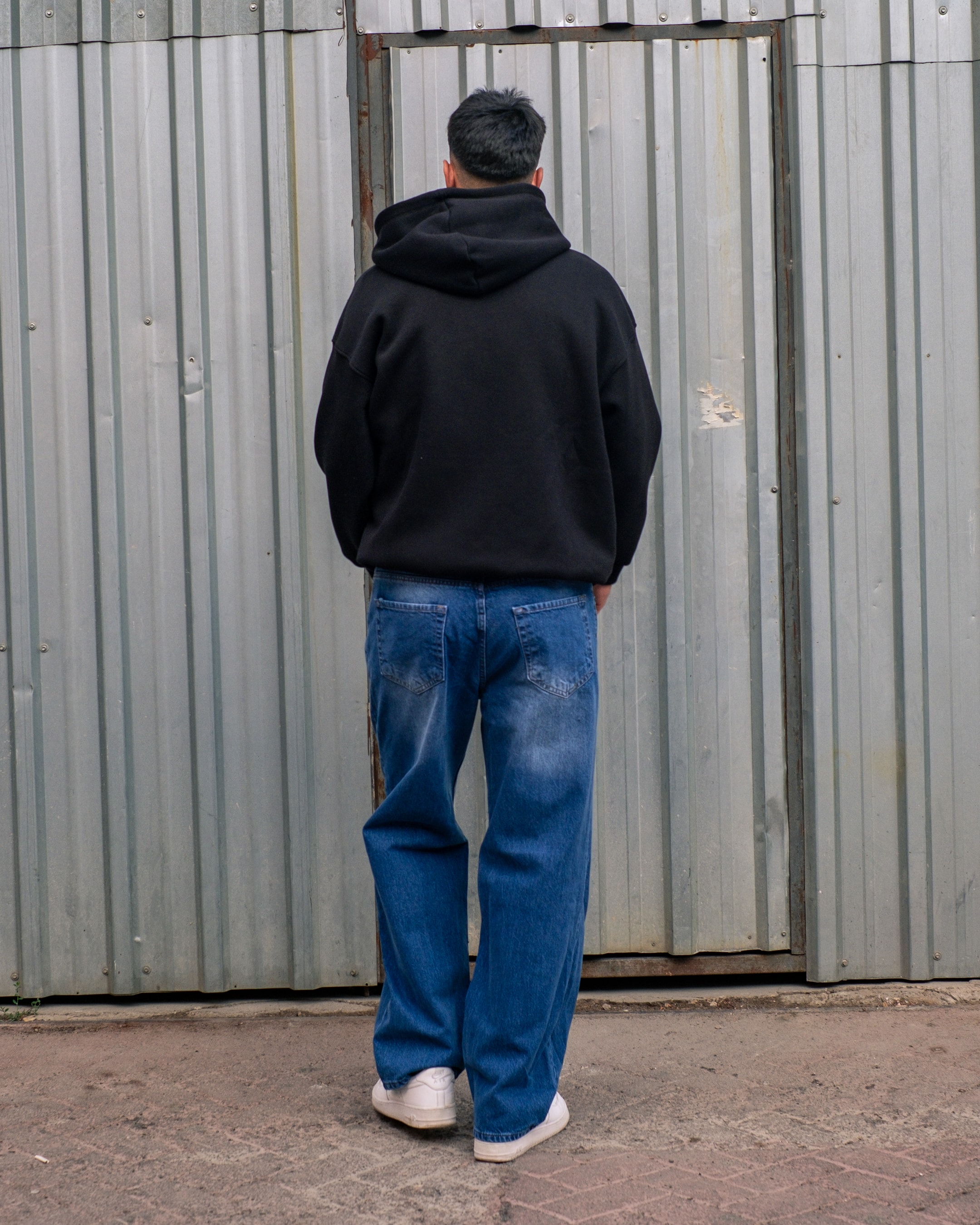 LUTE Siyah Premium Oversize Zip Hoodie