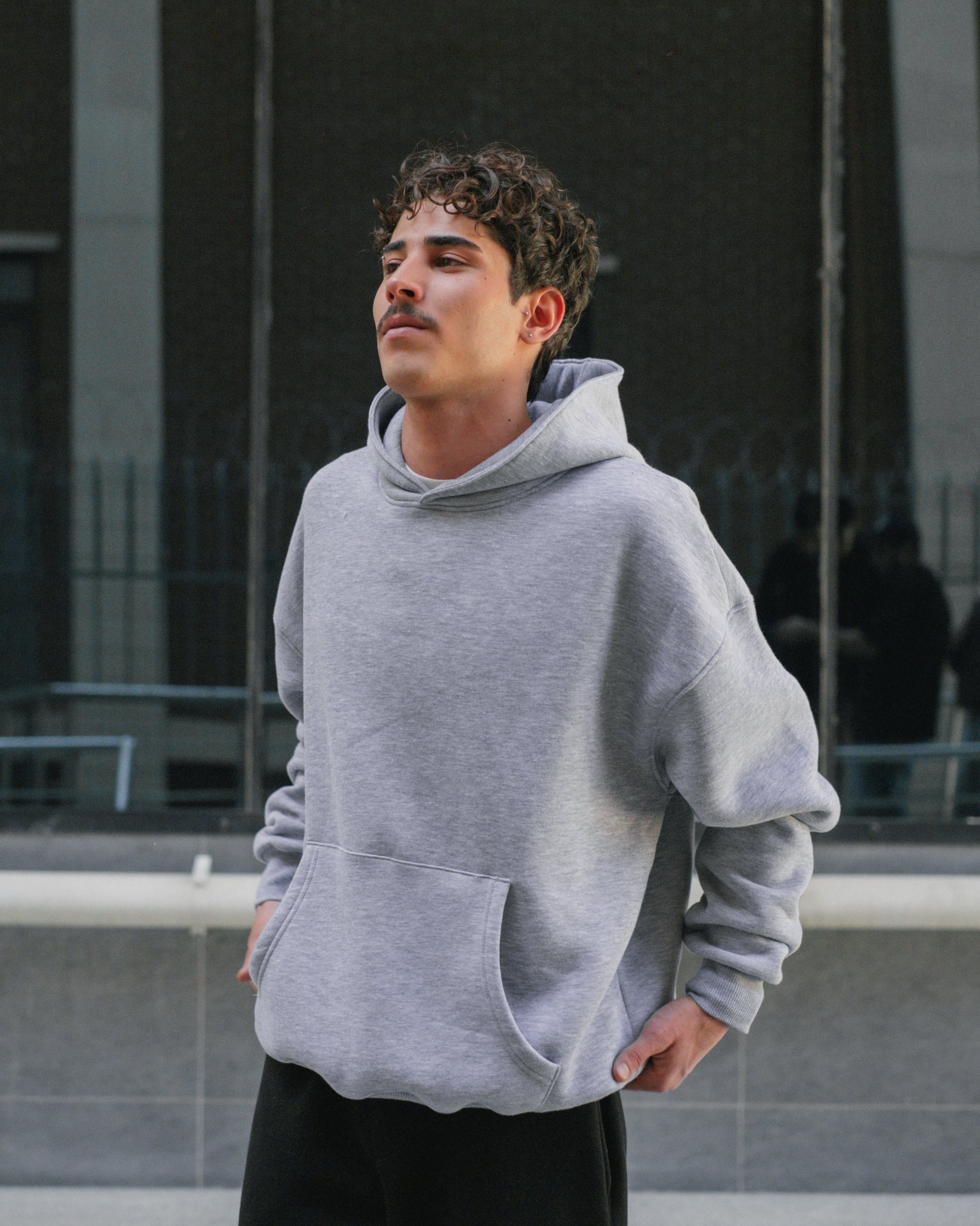 Basic Oversize Hoodie - Grey 