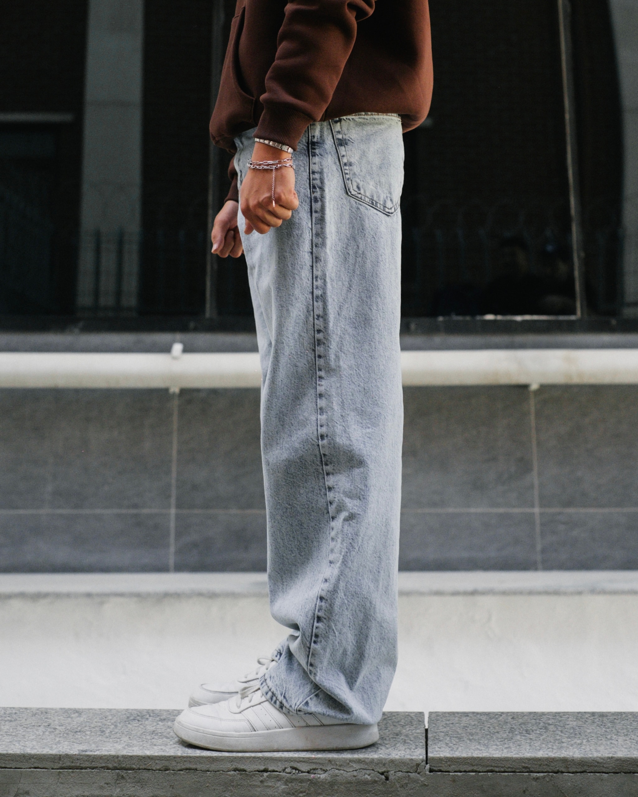 Baggy Jeans - Ice Blue Washed