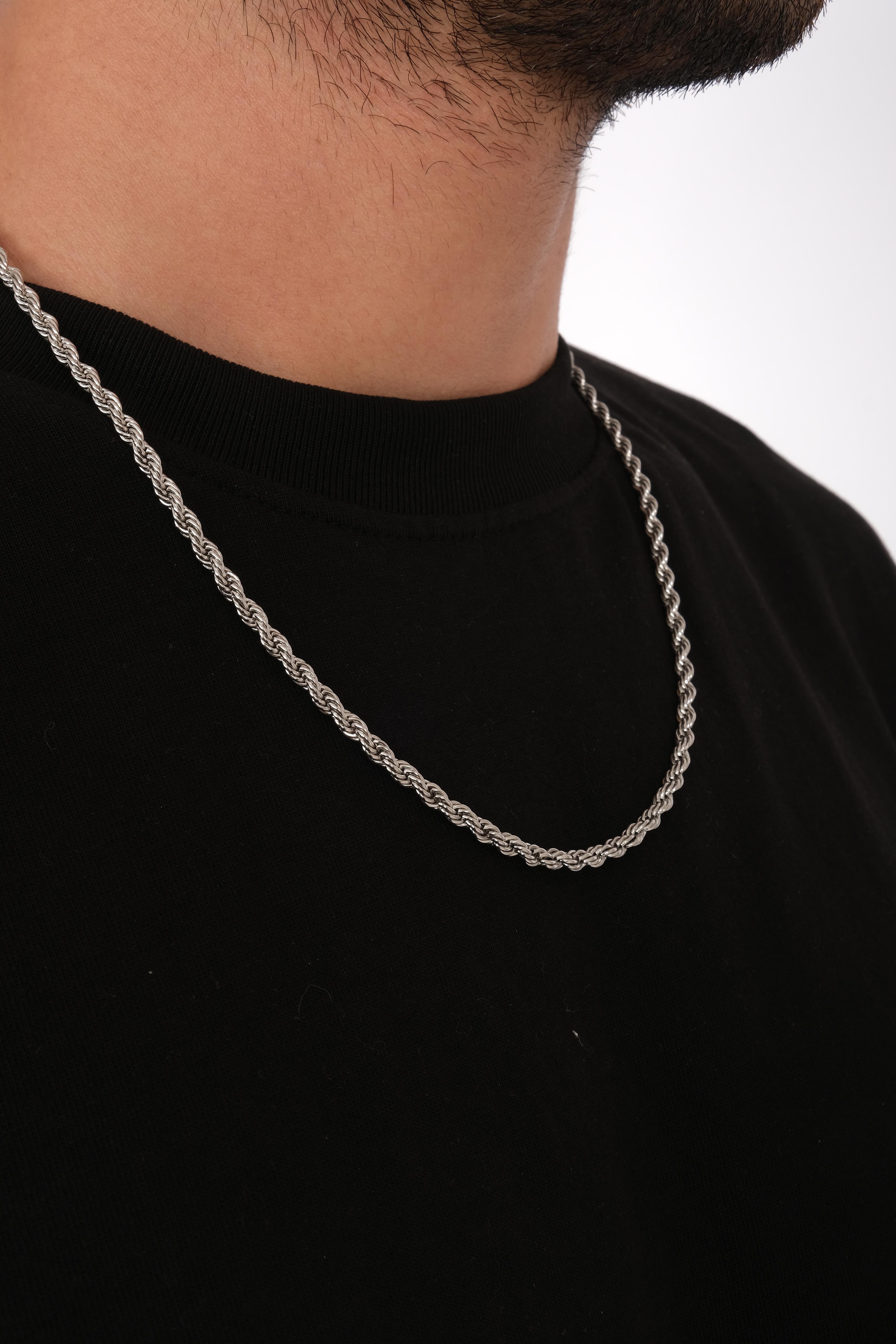 steel auger necklace