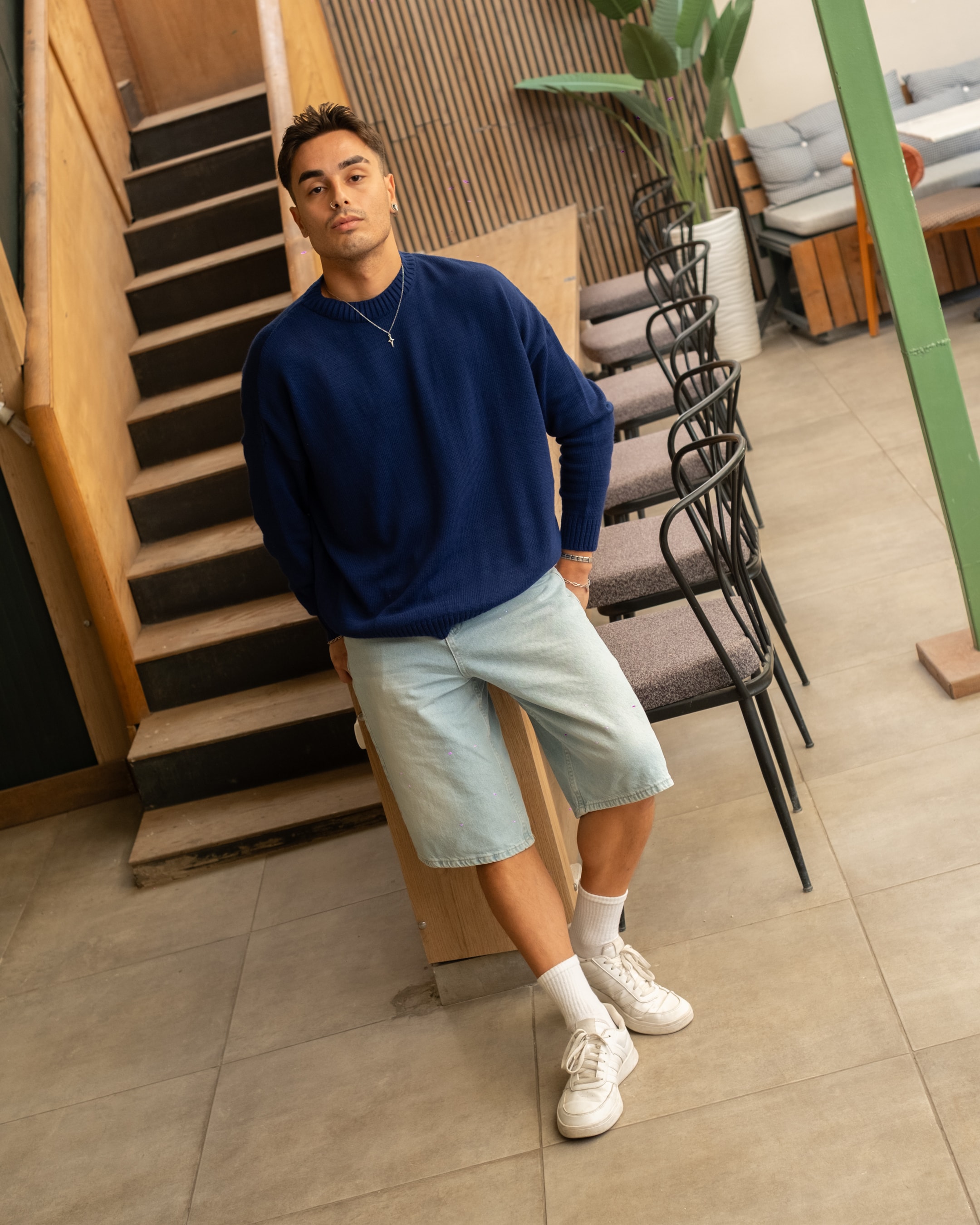 İndigo Basic Oversize Triko