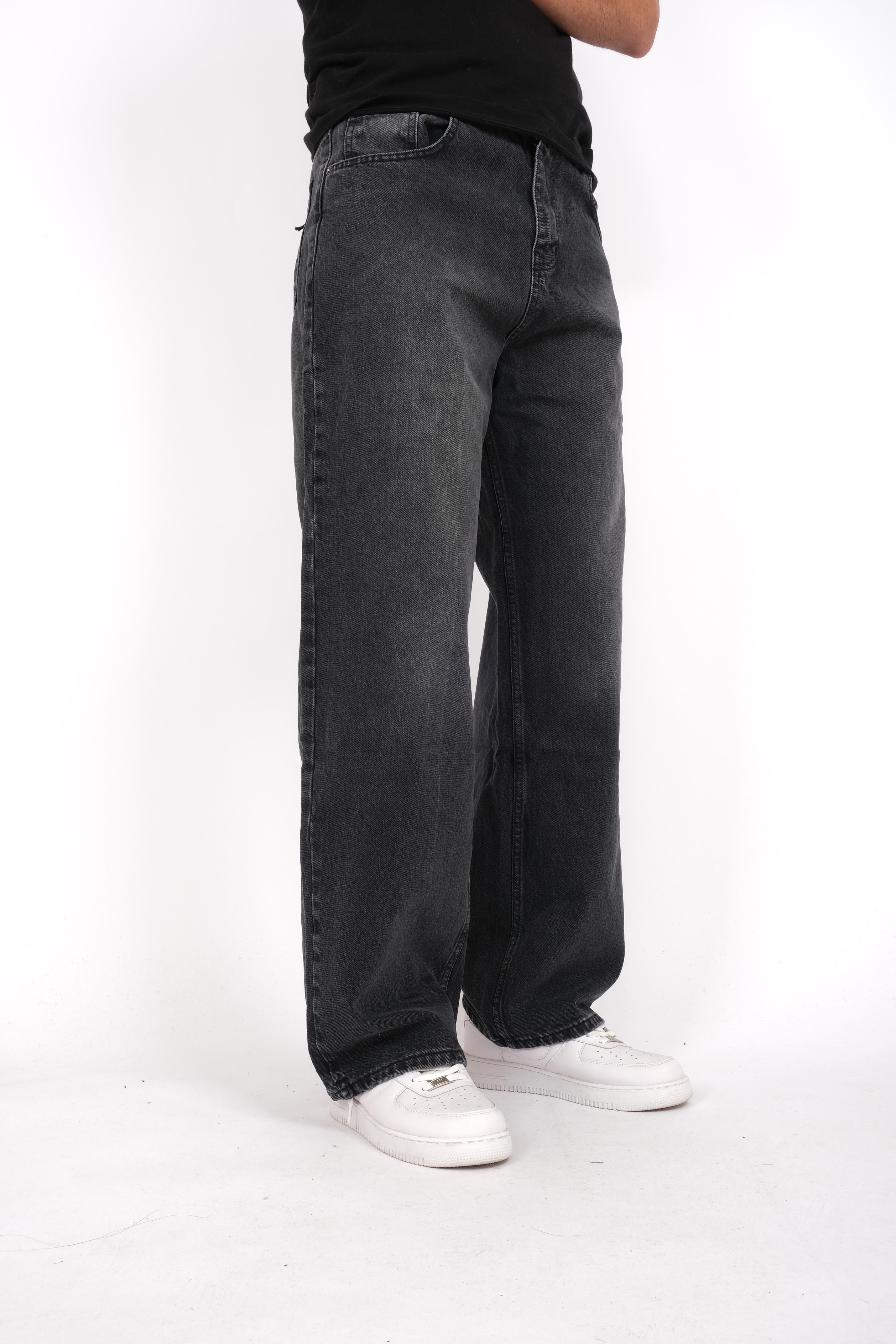 Black Washed Baggy Jeans