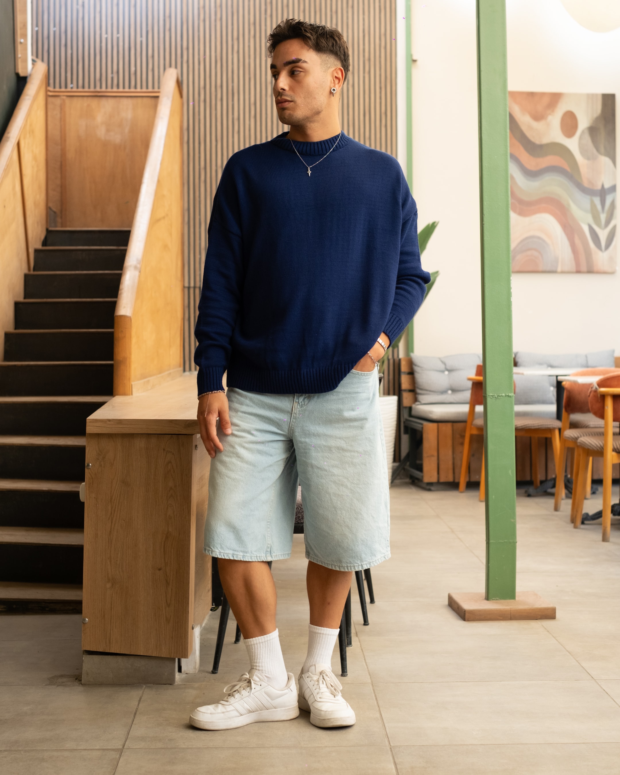 İndigo Basic Oversize Triko