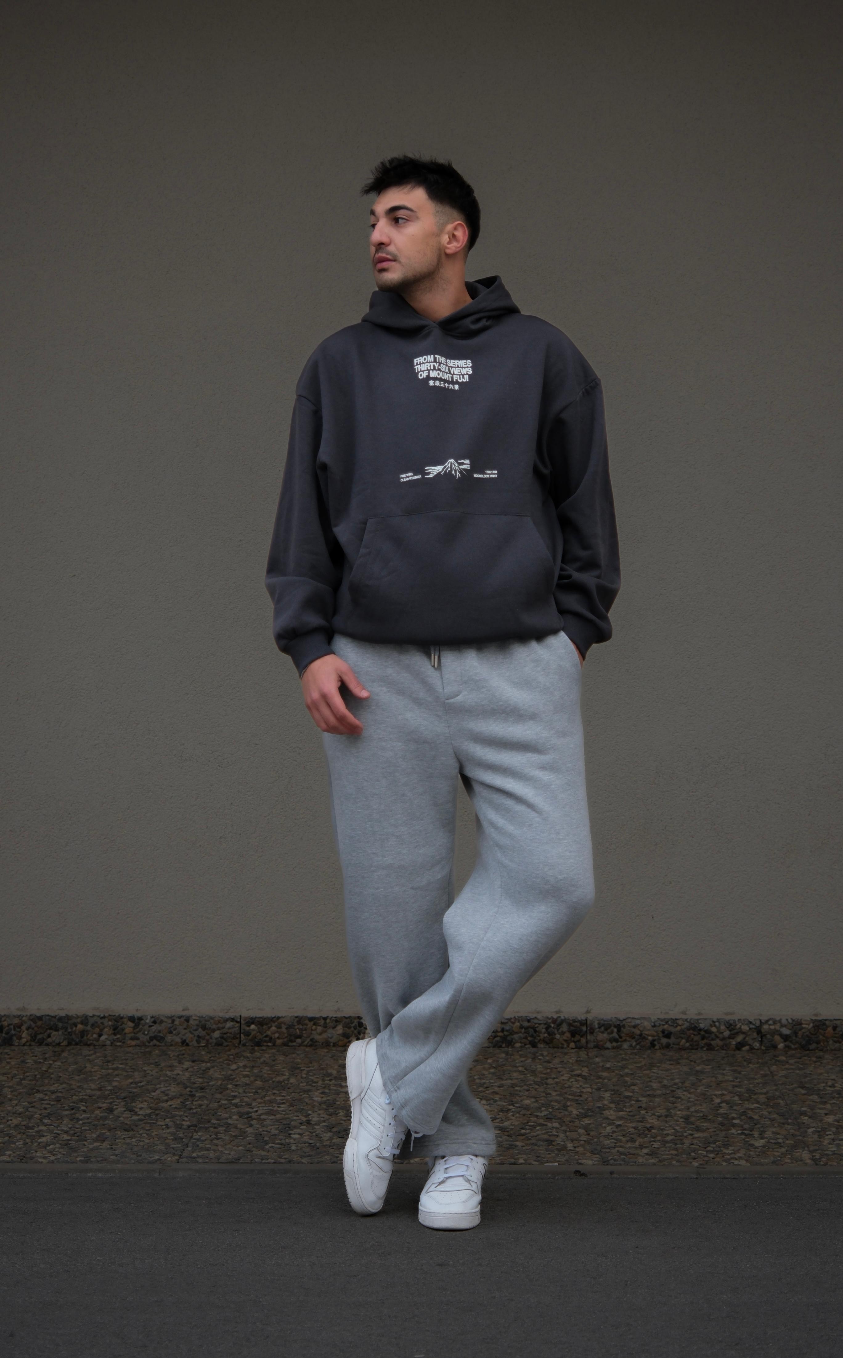 Grey Basic Baggy Sweatpants