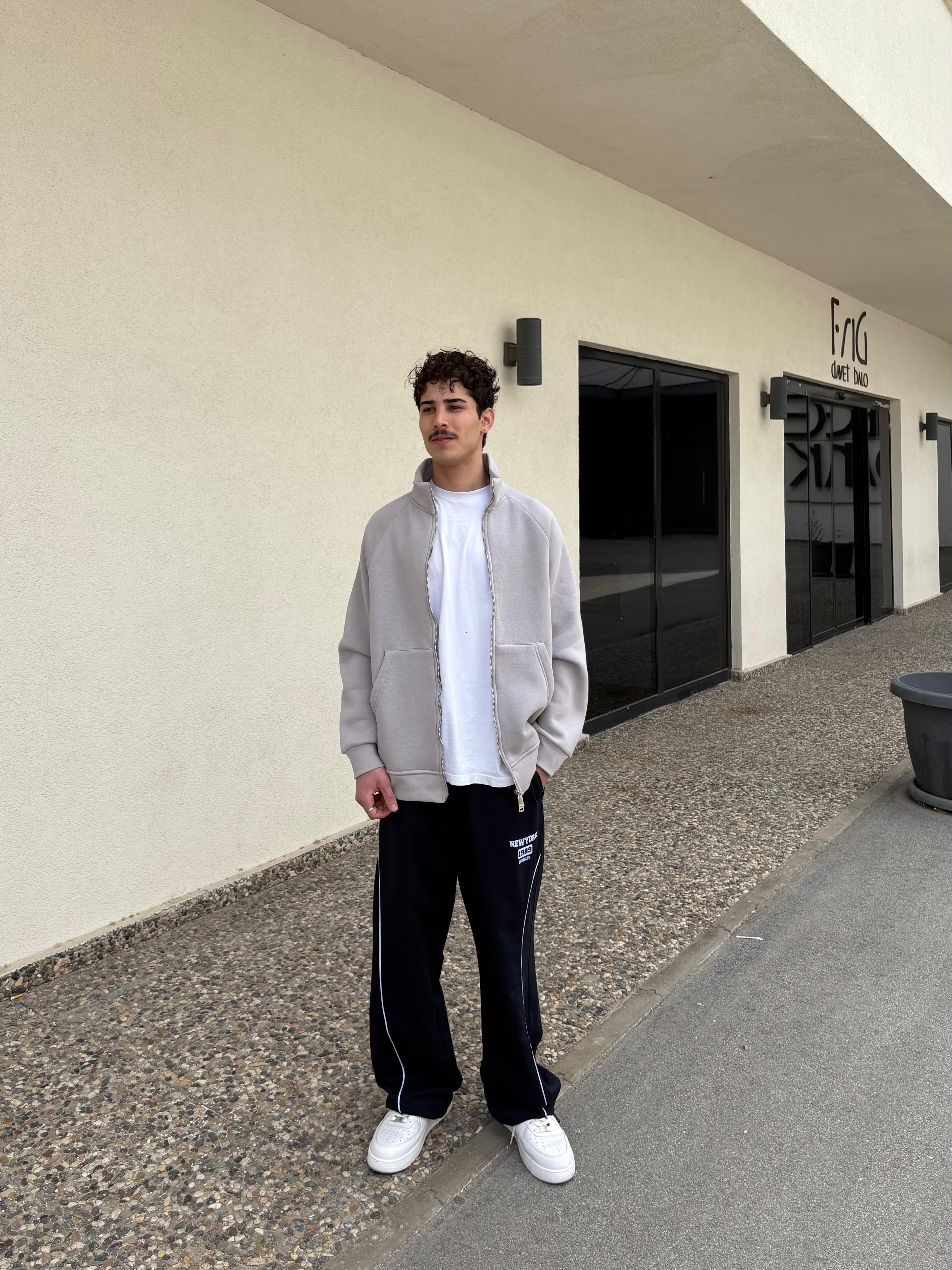 N.Y Print Baggy Sweatpants - Koyu Lacivert -Mevsimlik