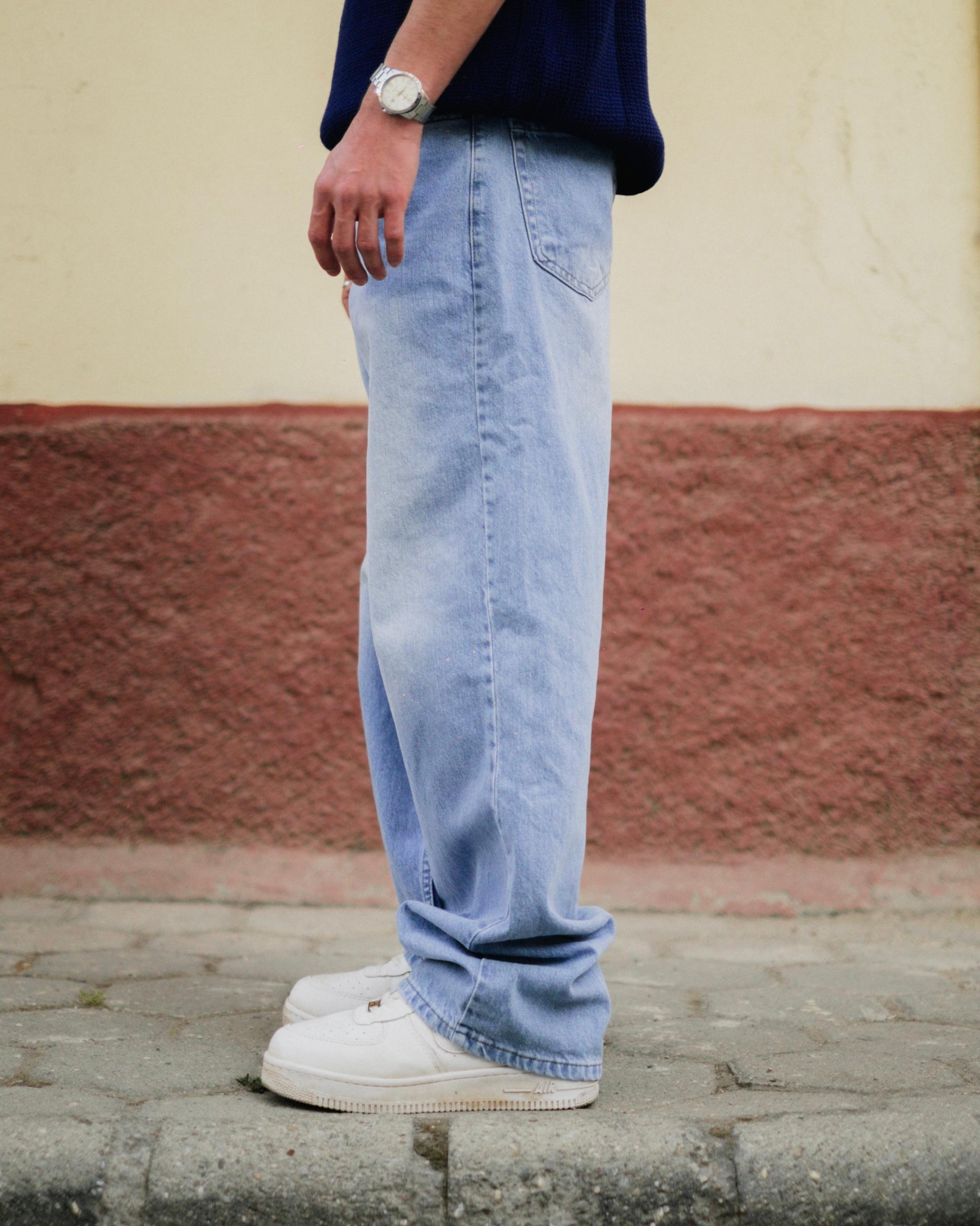 Baggy Jeans in Blue washed