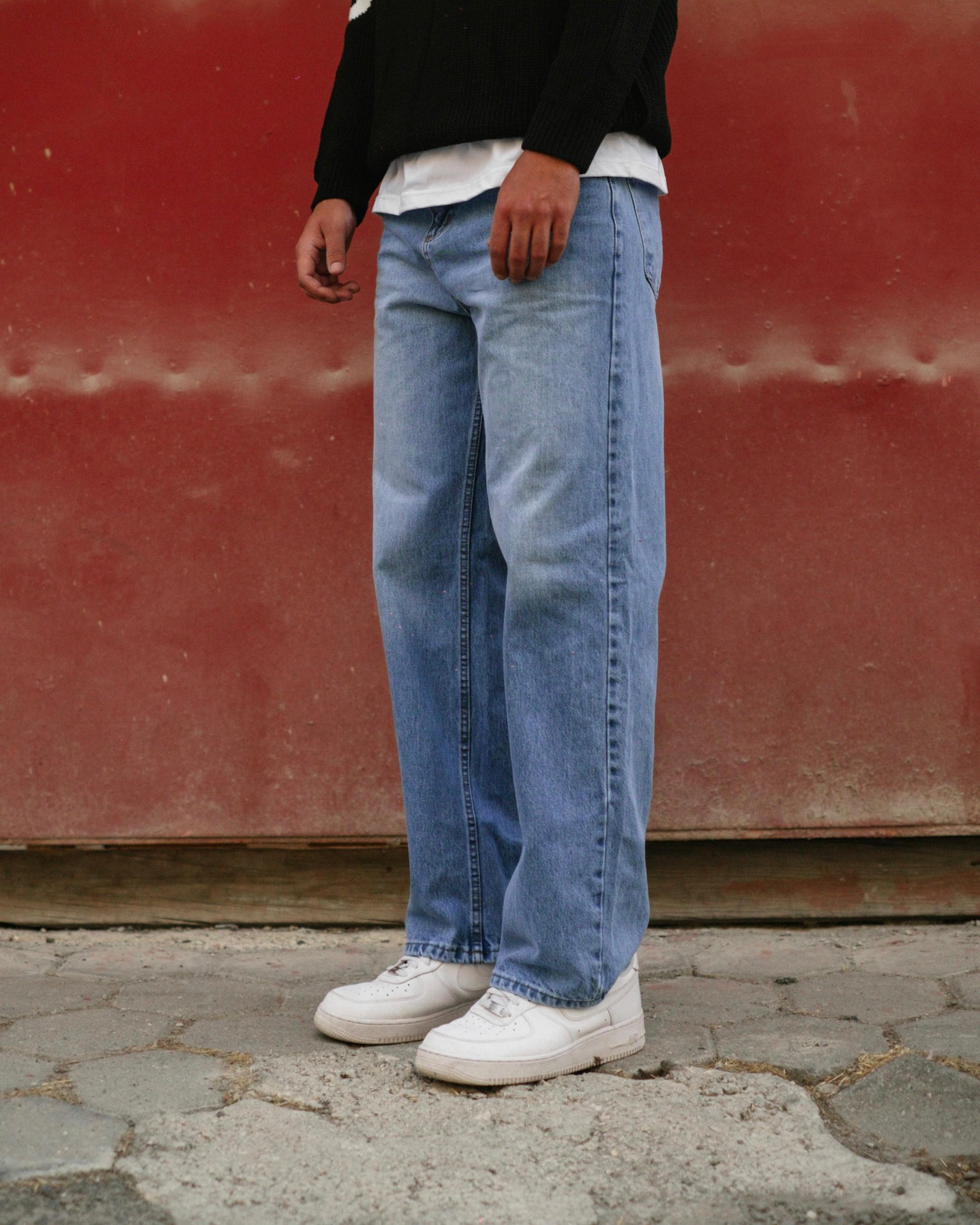 Baggy Jeans in Blue washed