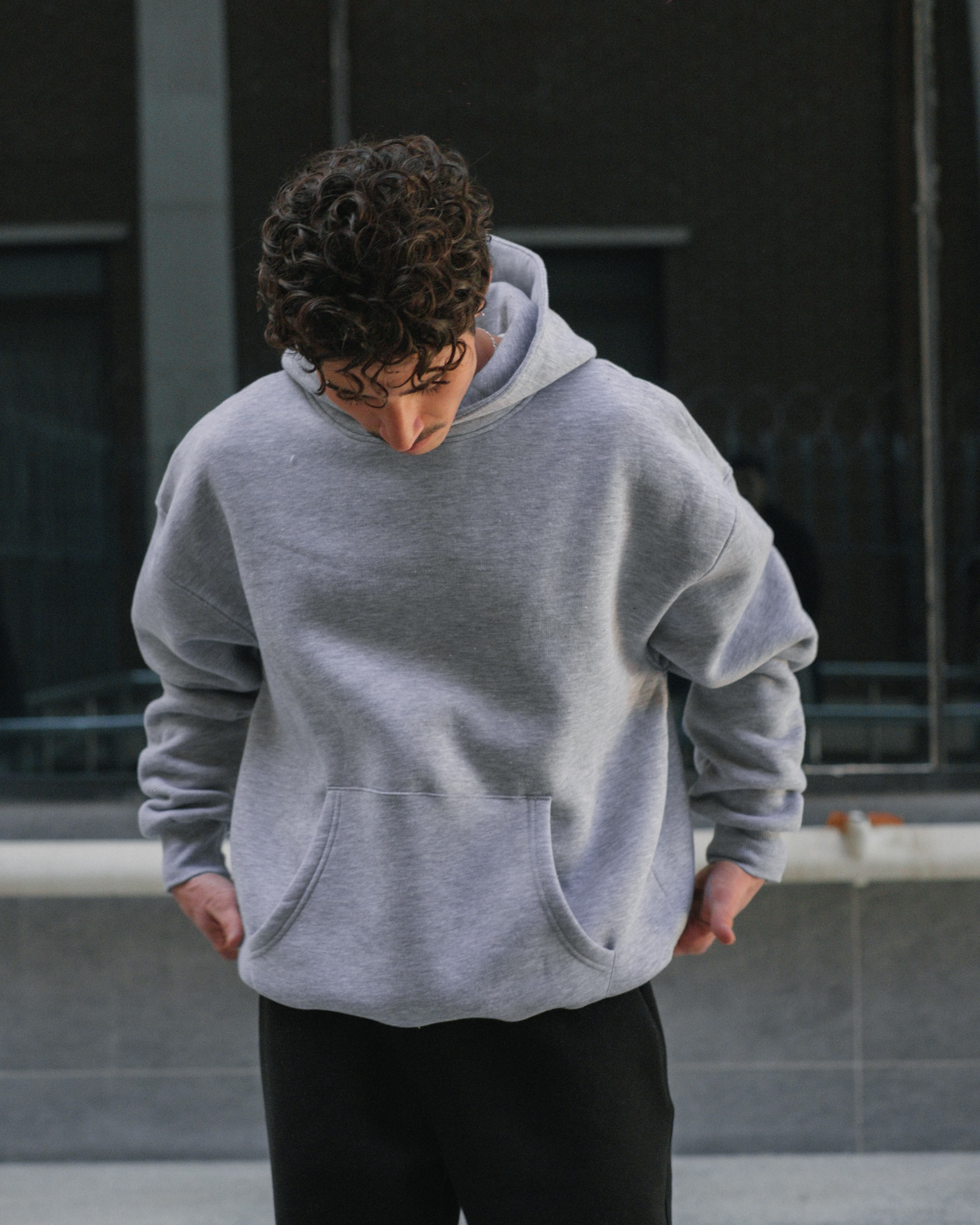 Basic Oversize Hoodie - Grey 