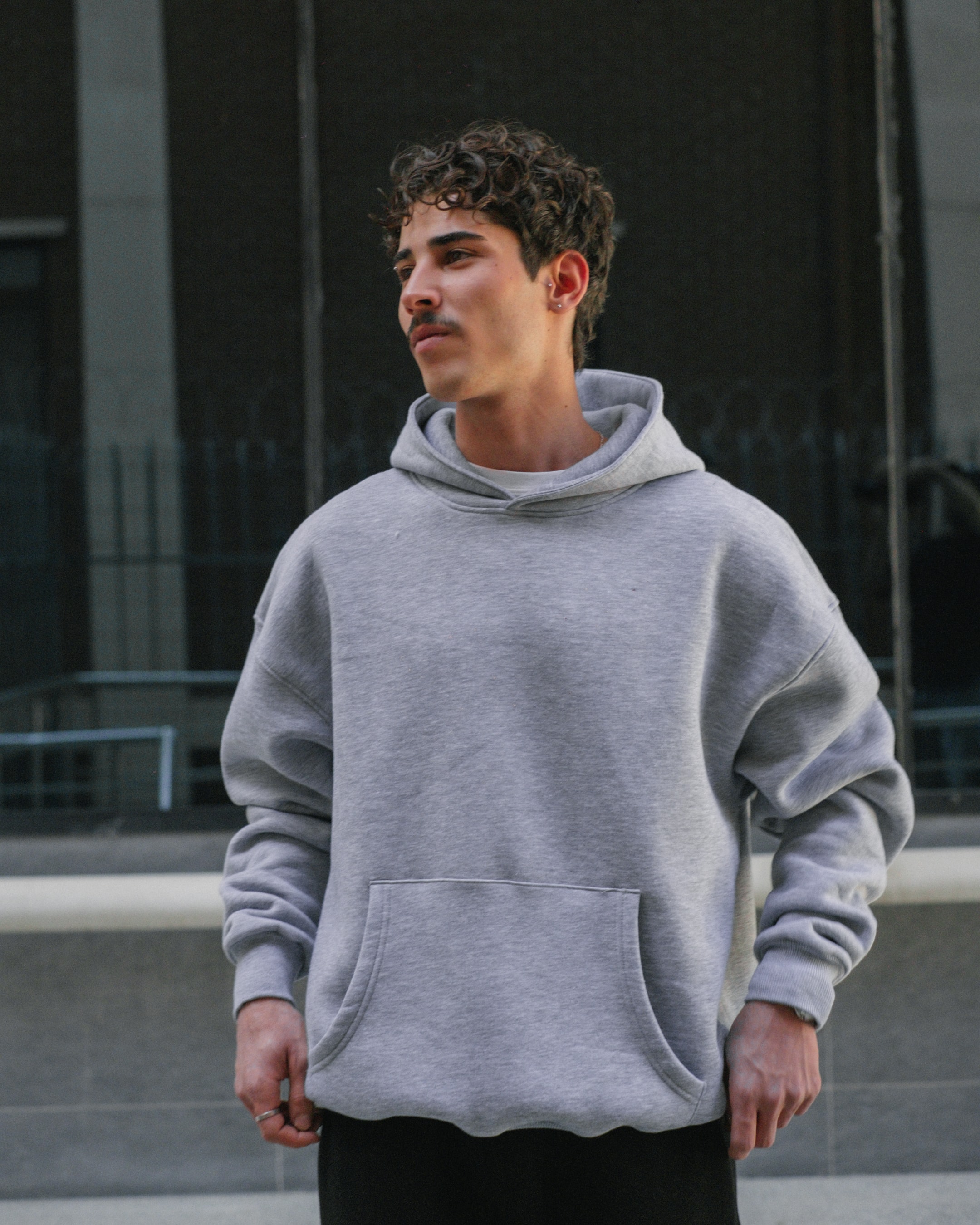 Basic Oversize Hoodie - Grey 