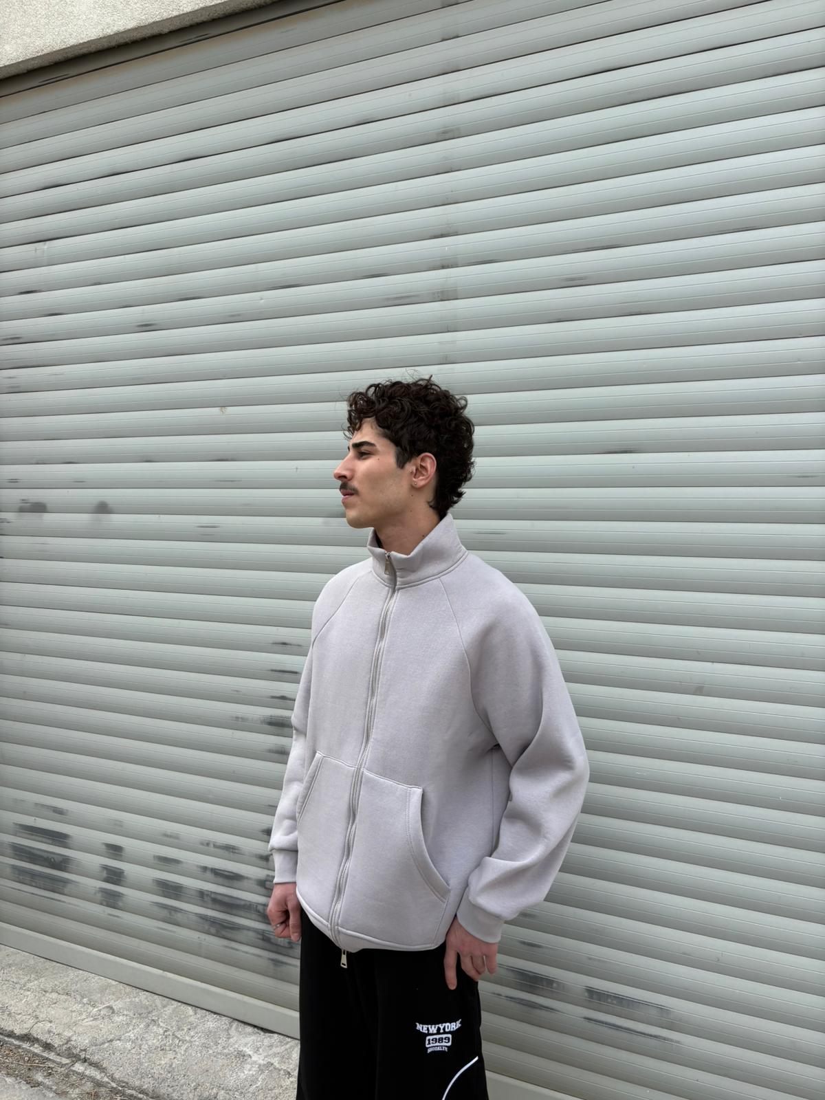 Oversize Full Zip Reglan Sweatshirt
