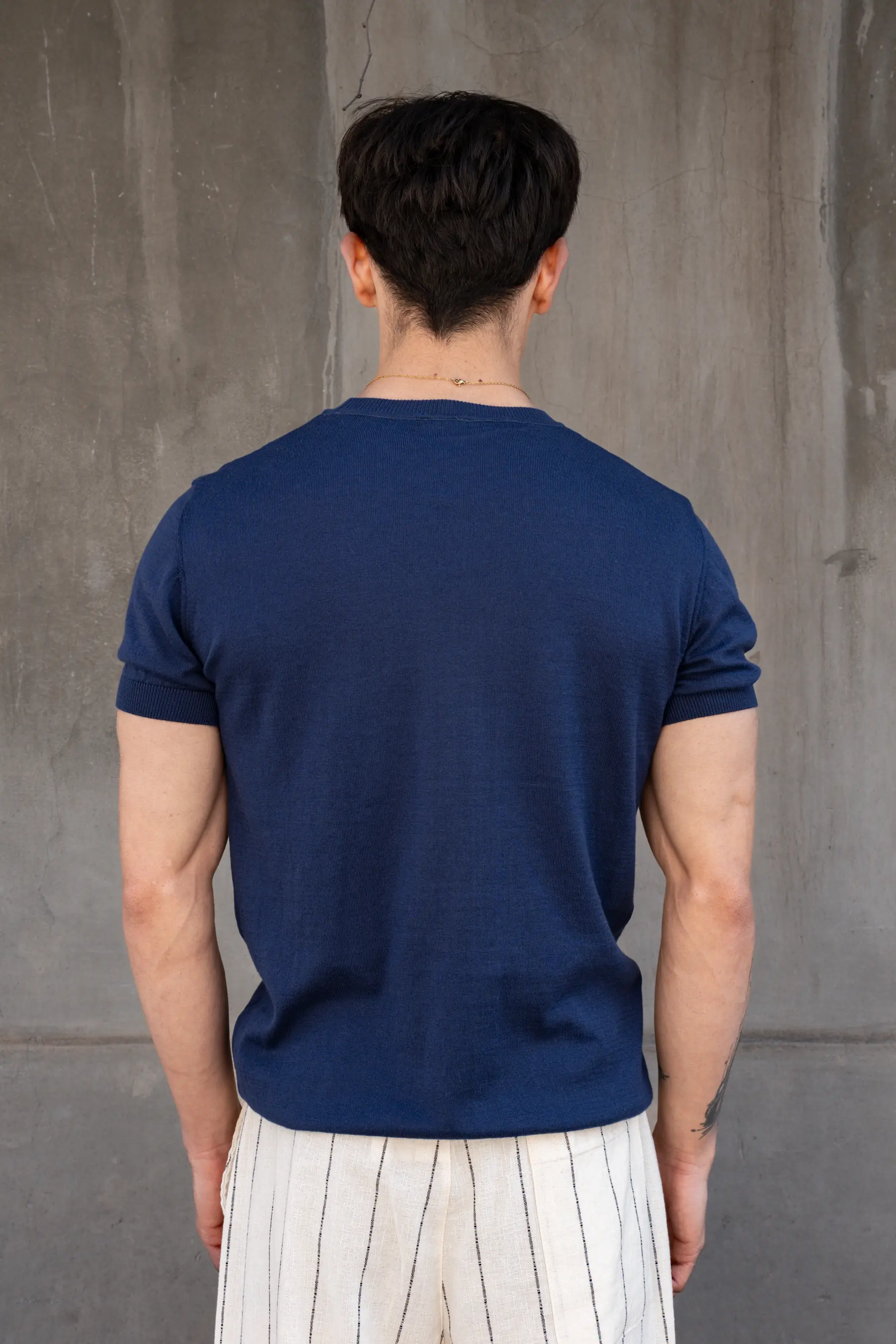 Basic Blue T Navy Blue Basic T-shirt - Slim Fit