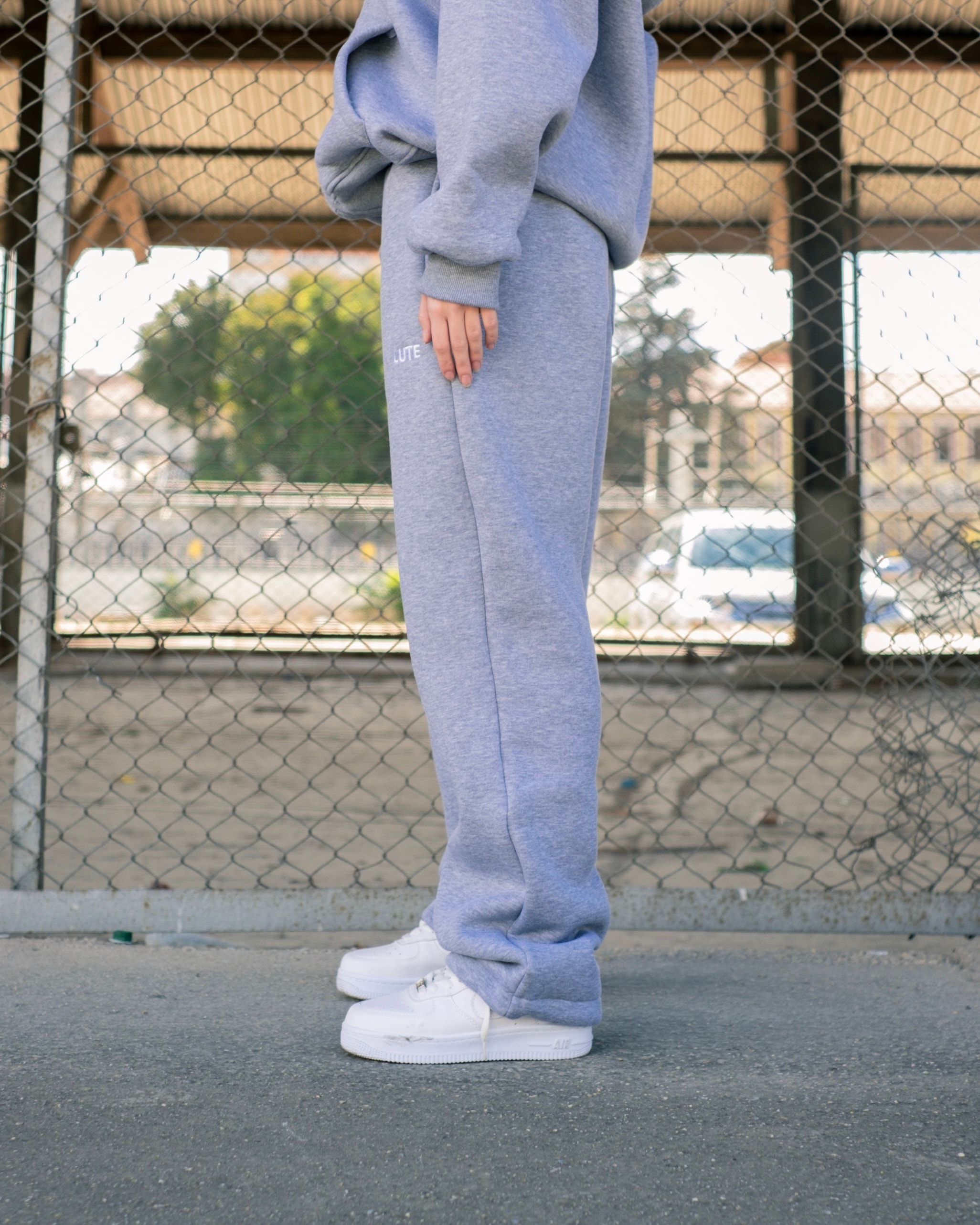LUTE Gri Premium Baggy Eşofman Altı 