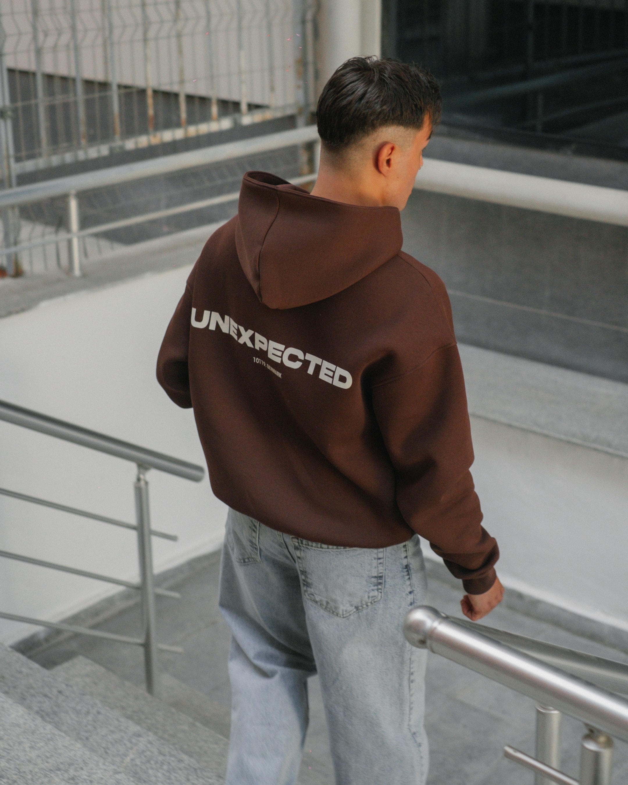 Unexpected Oversize Premium Hoodie - kahve