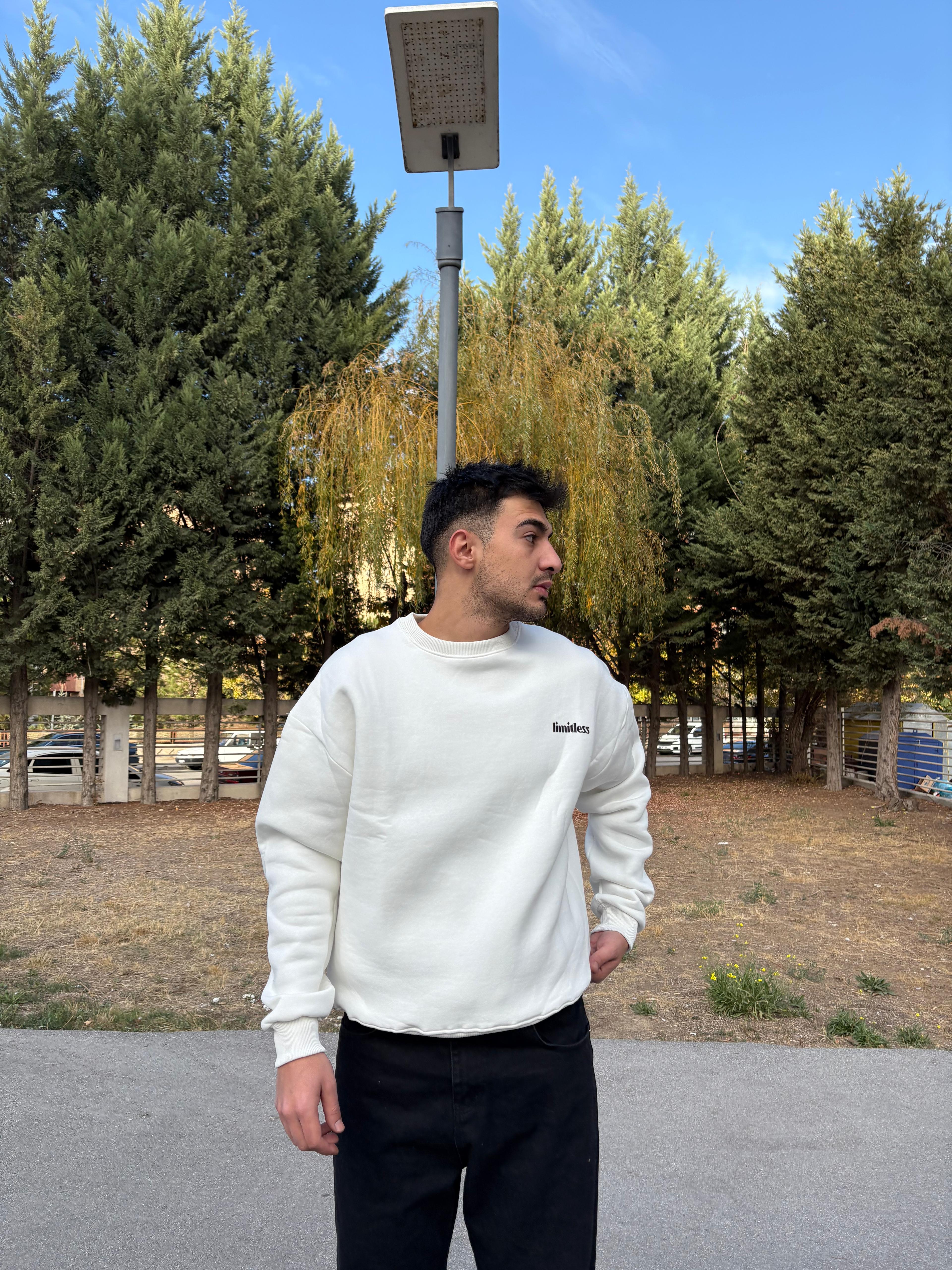 Oversize printed unisex sweatshirt