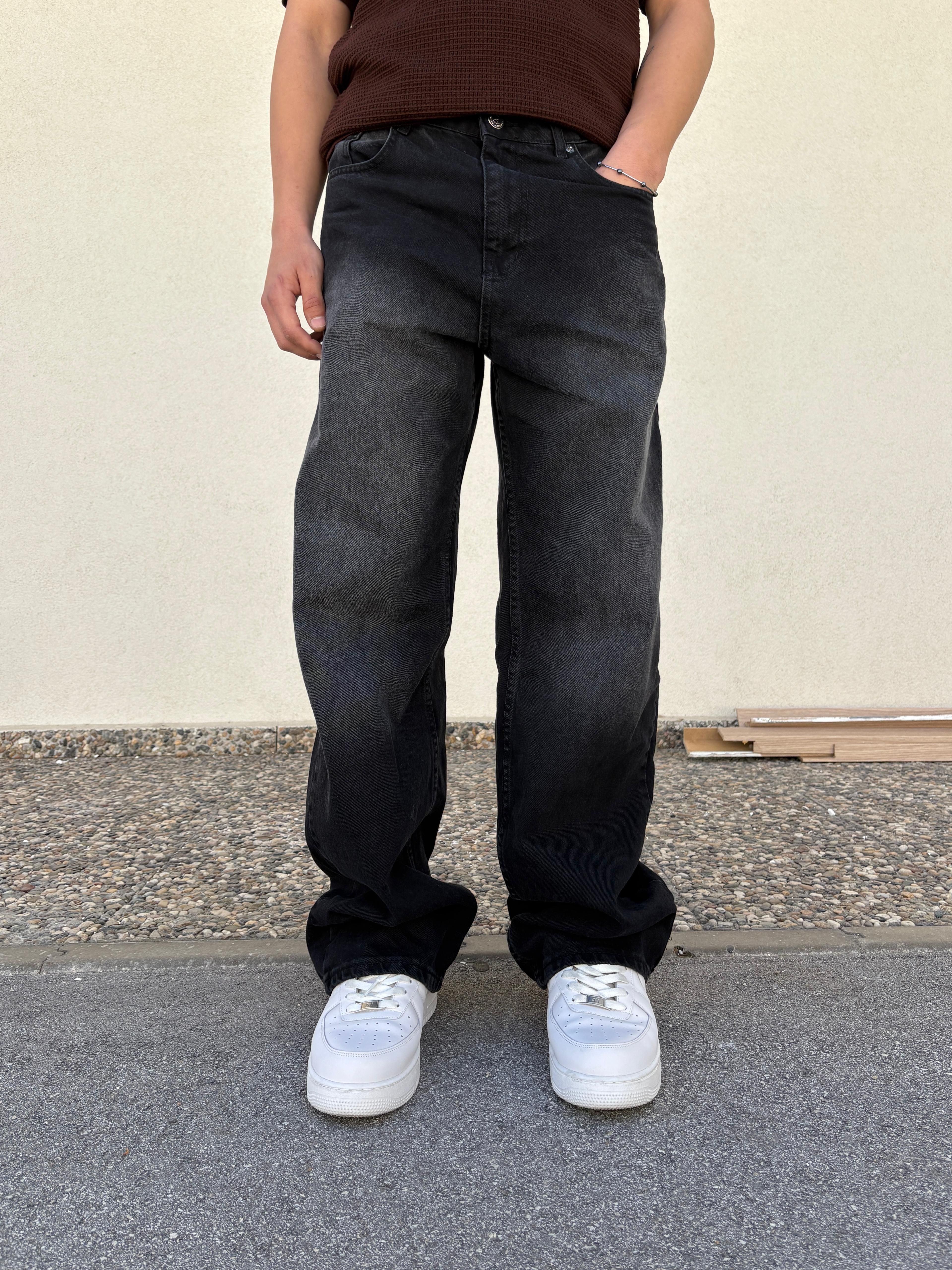 Black Baggy Jeans - Washed Black