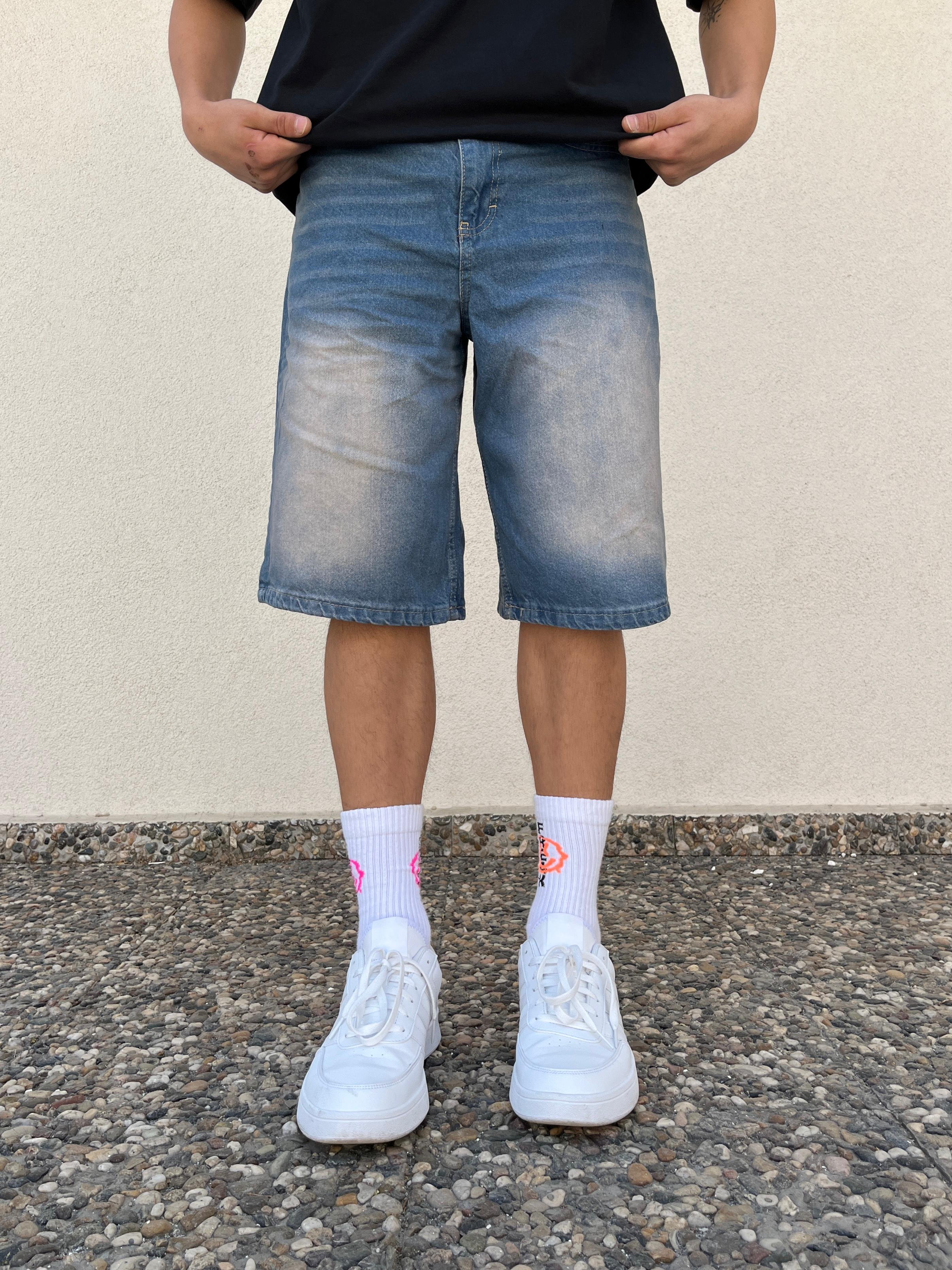Blue Washed Baggy Short
