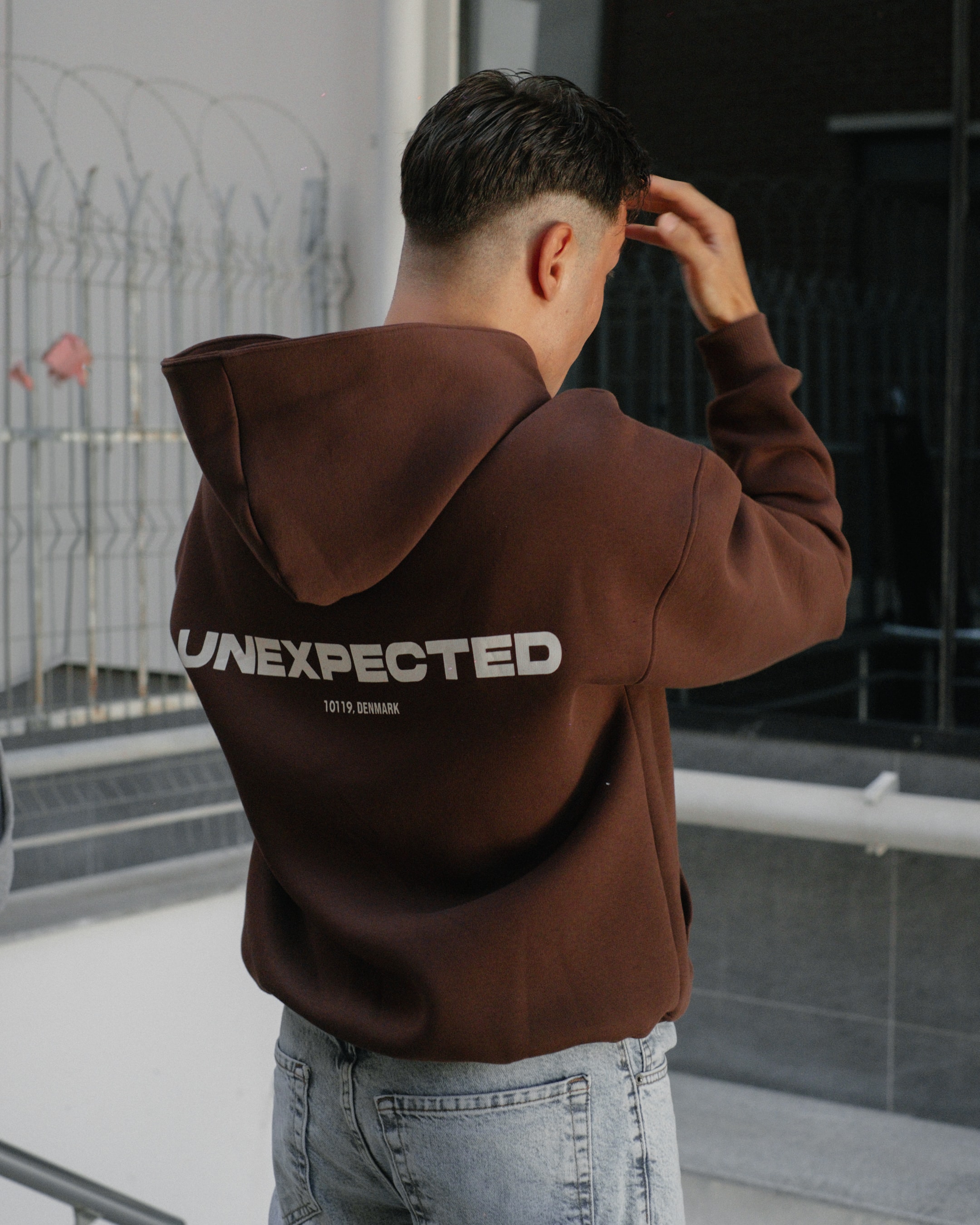 Unexpected Oversize Premium Hoodie - kahve