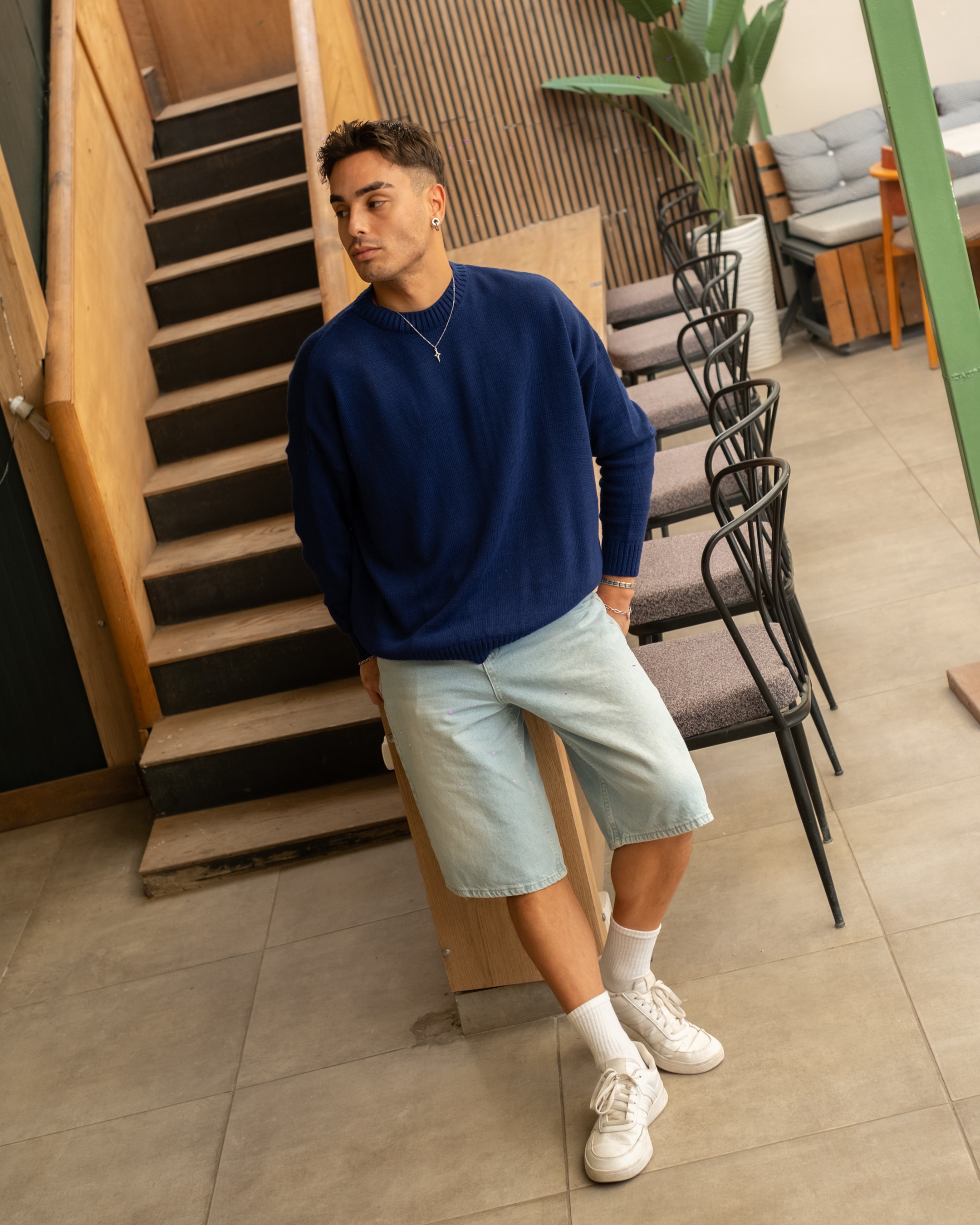 İndigo Basic Oversize Triko