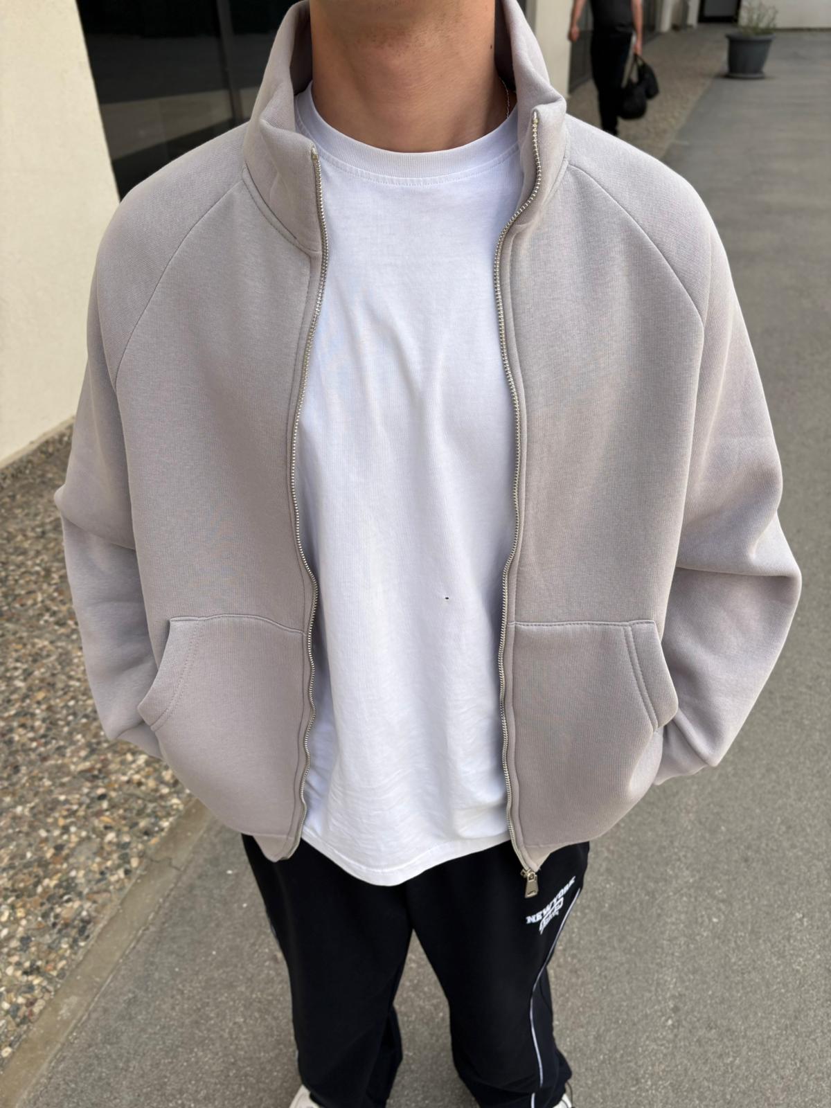Oversize Full Zip Reglan Sweatshirt