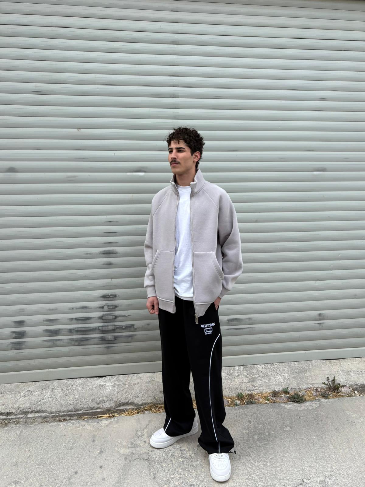 Oversize Full Zip Reglan Sweatshirt