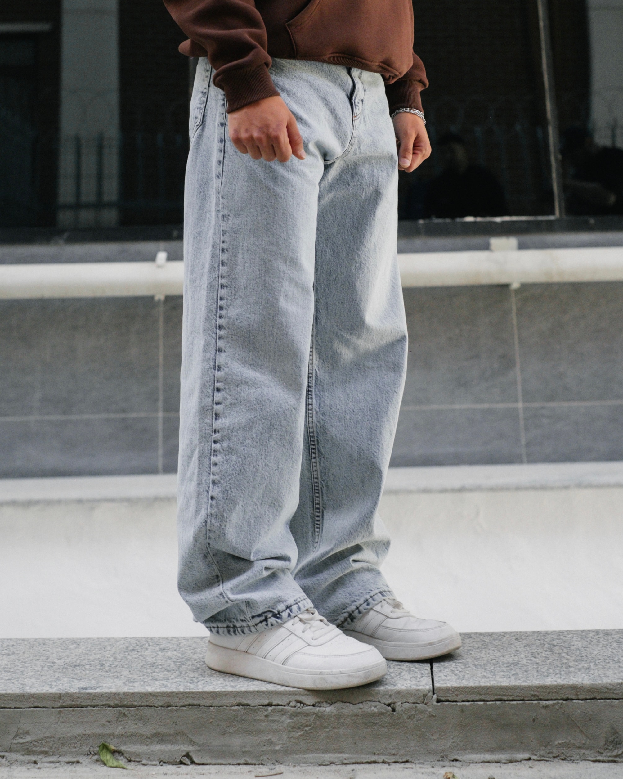Baggy Jeans - Ice Blue Washed
