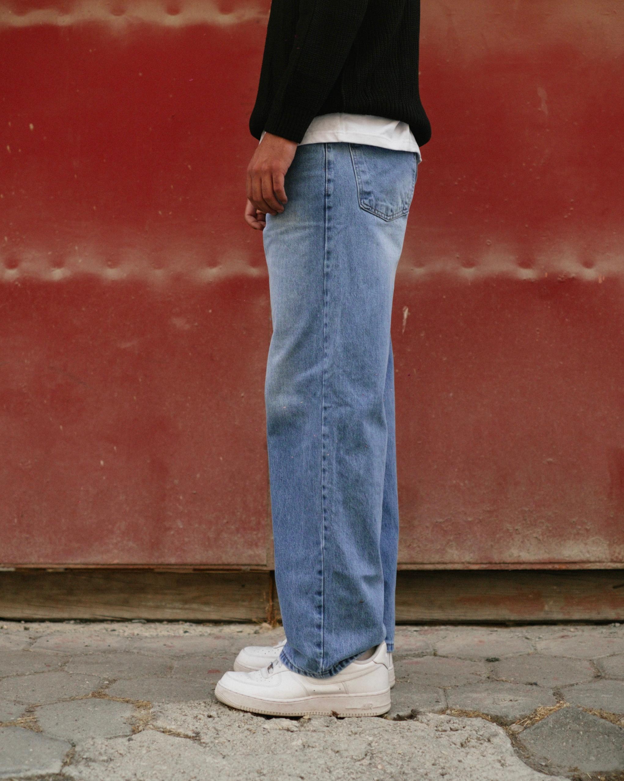 Baggy Jeans in Blue washed