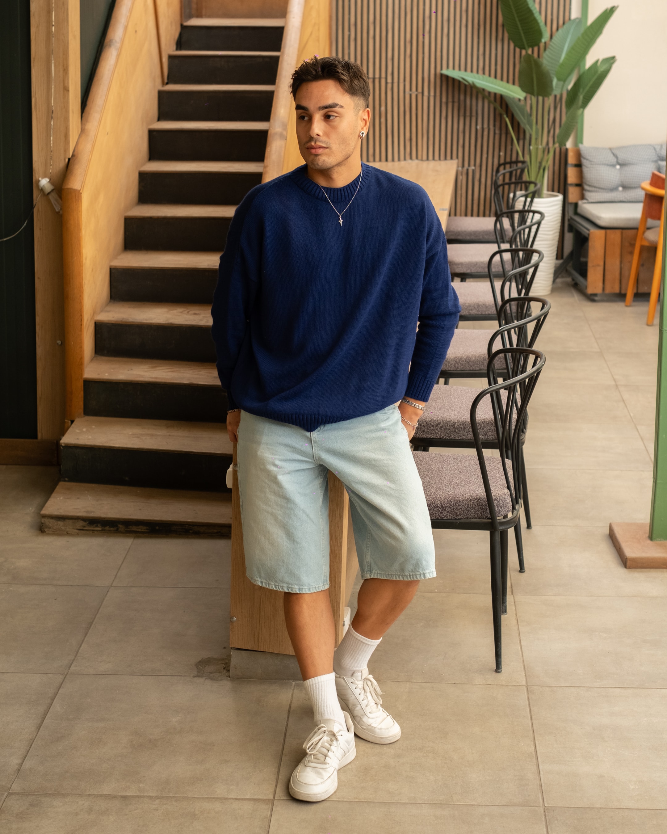 İndigo Basic Oversize Triko