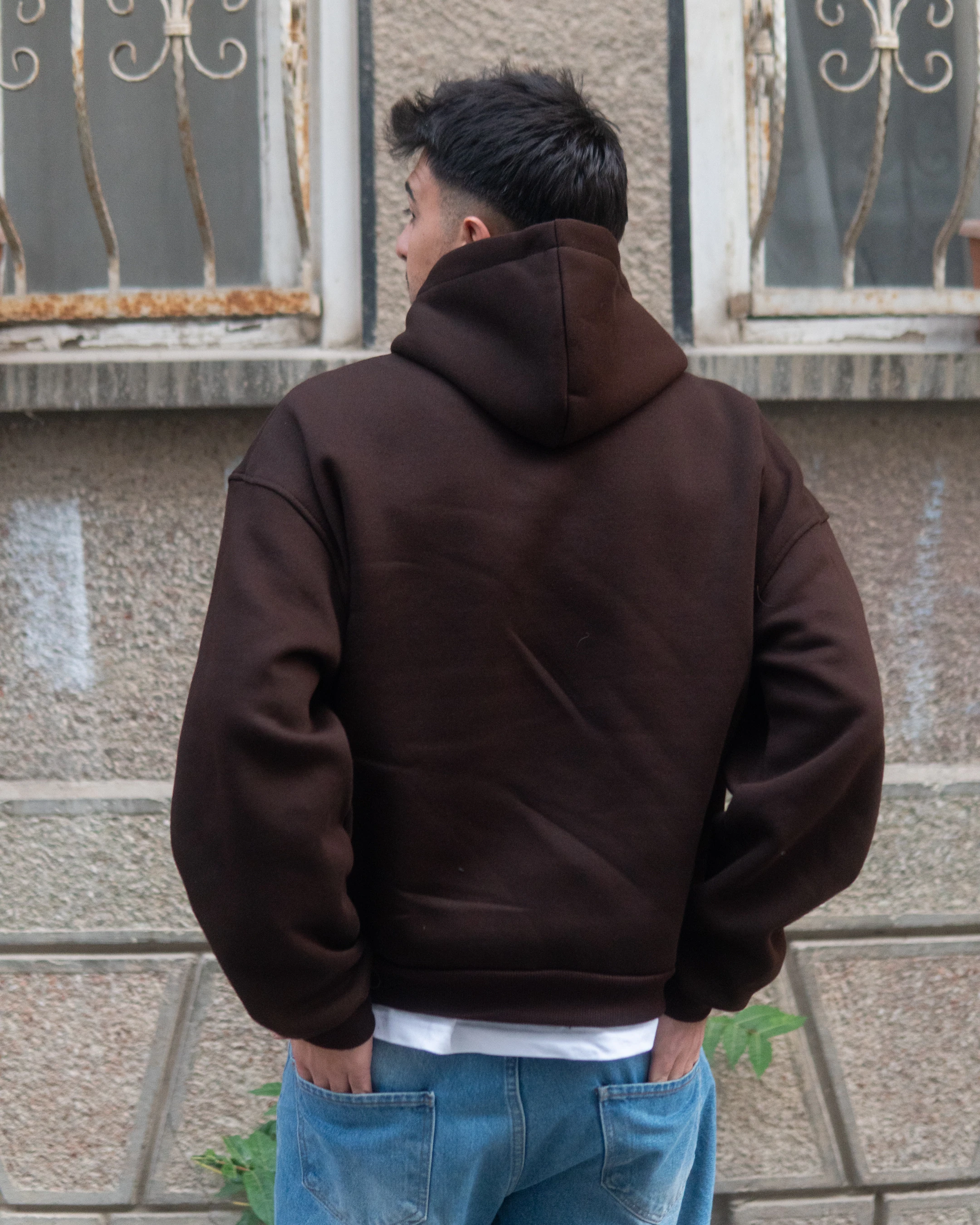 Kahve Basic Oversize Hoodie