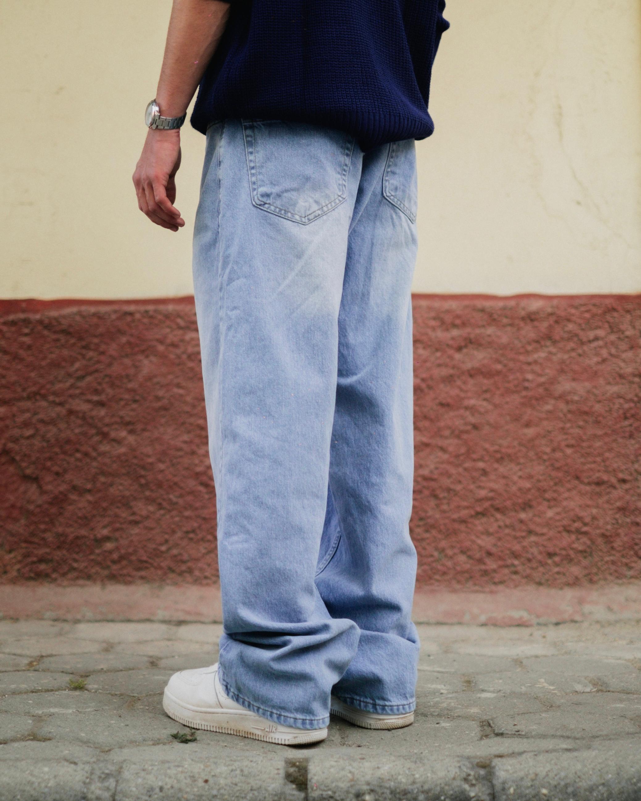 Baggy Jeans in Blue washed